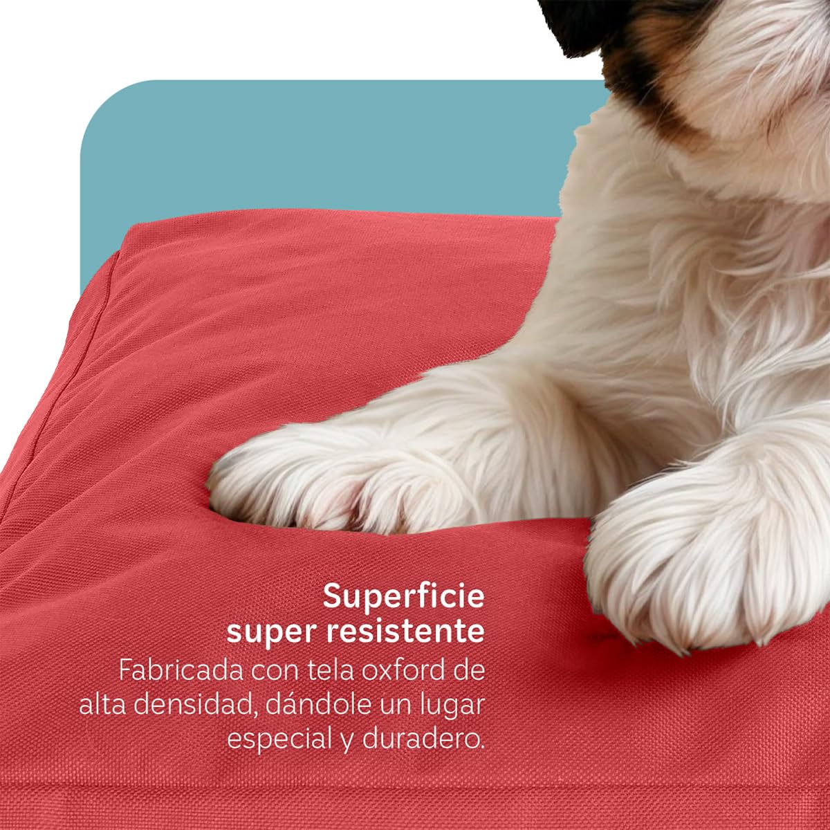 Cama Antiestrés de Foam Esquimal Rojo para Perro y Gato Grande Lavable