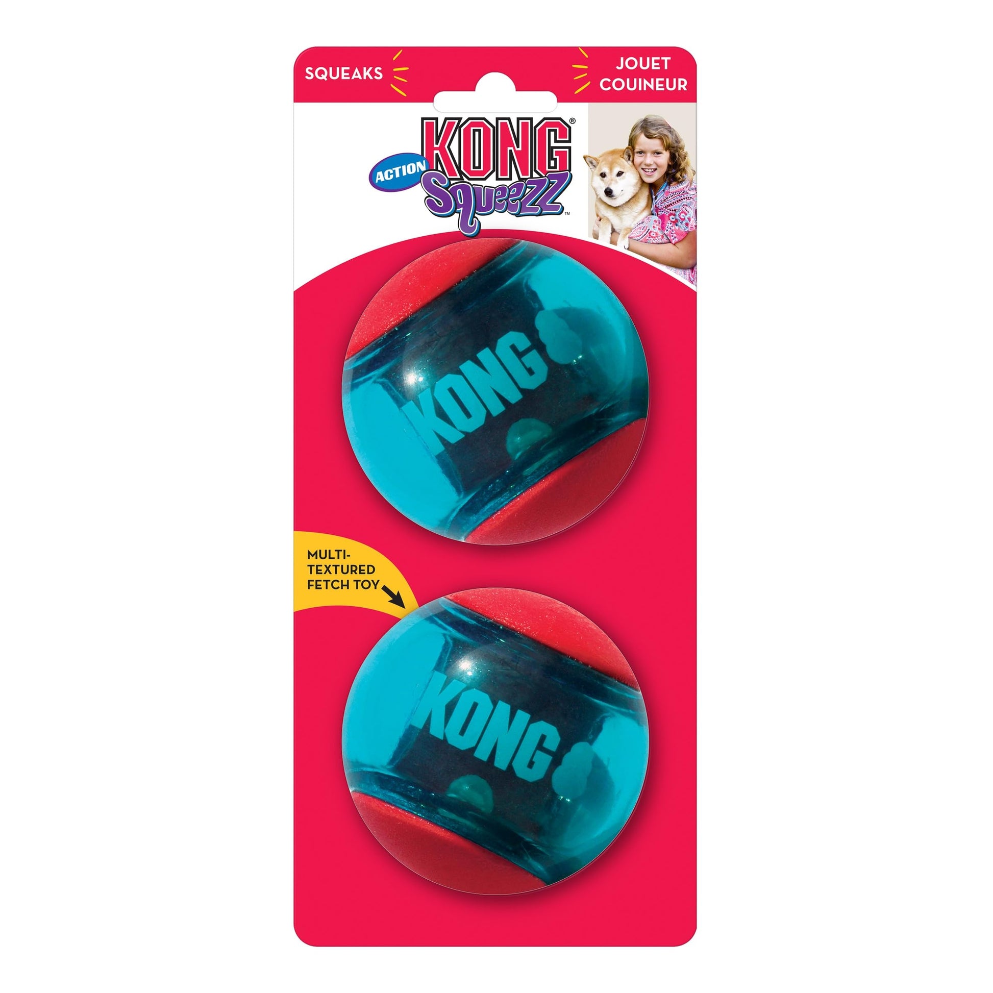 Kong Juguete Pelotas Squezz Action Grandes 2 pzas para Perro