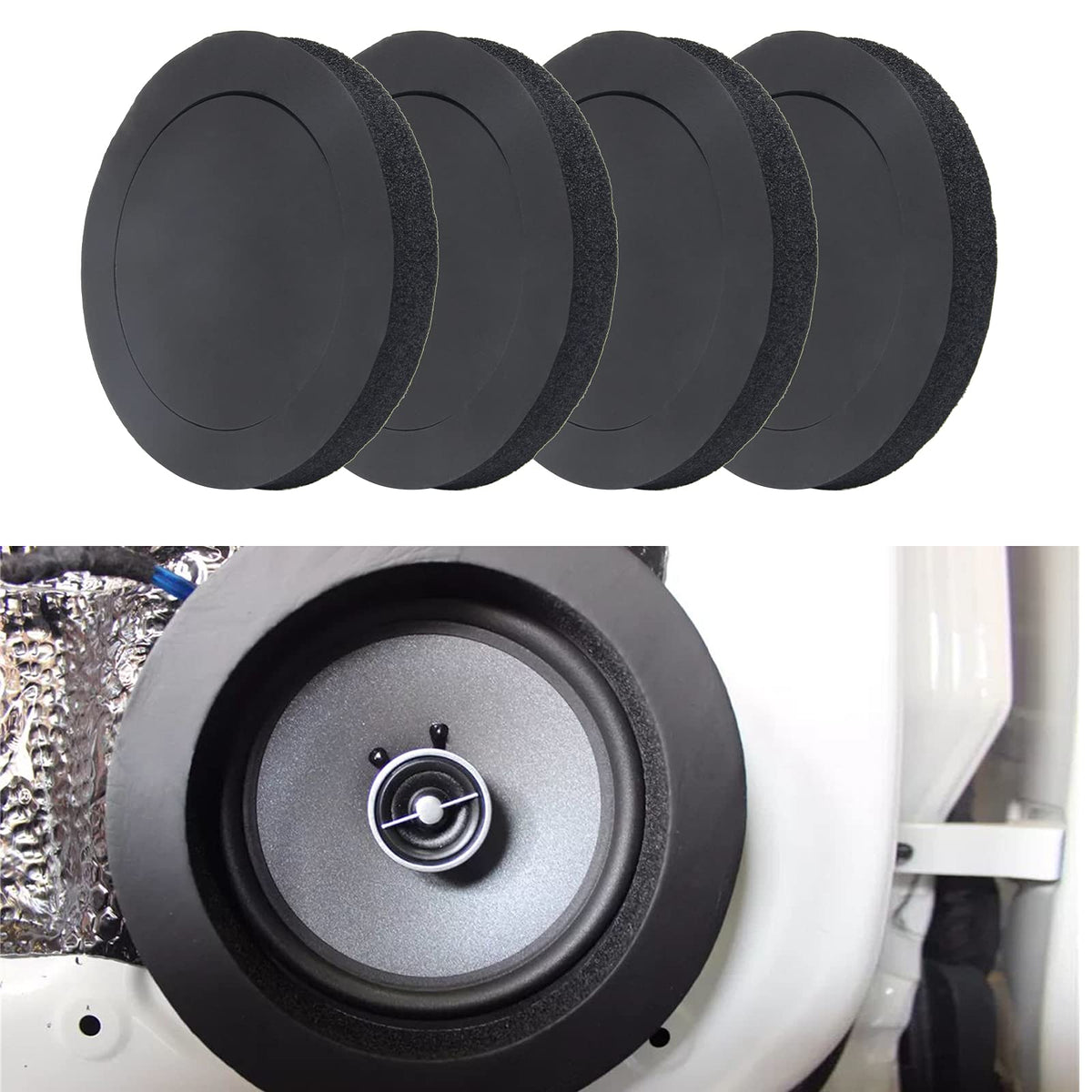 Potenciador de Altavoz Anglekai Negro de Espuma 6.5 Pulgadas con Bloqueo de Bajos