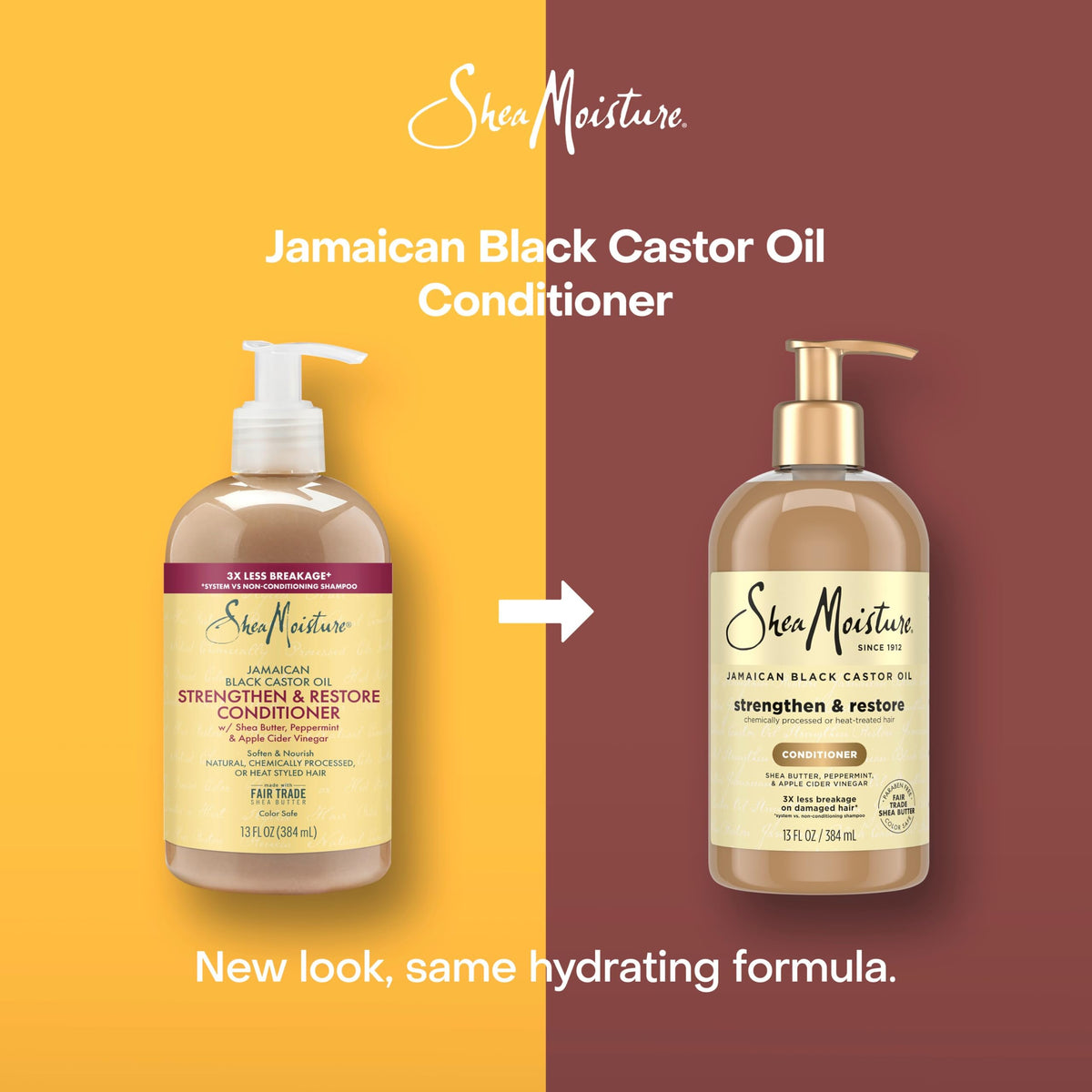 Shea Moisture Jamaican Black Castor Oil Strengthen & Restore Conditioner, 13 Oz