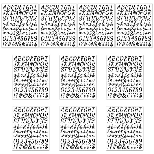 Calcomanías Autoadhesivas Rolin Roly Letras Negras Vinilo para Buzones y Vehículos