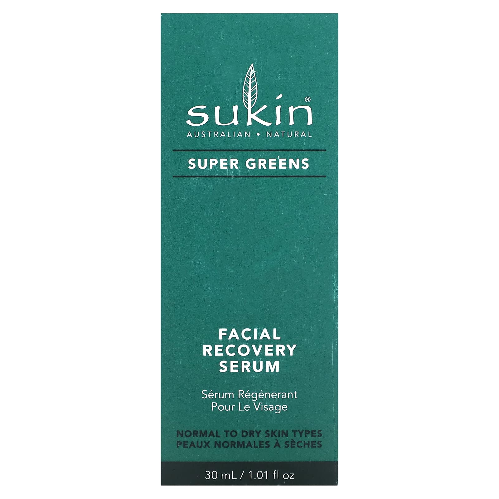 Sukin Super Greens Facial Recovery Serum For Women 1.01 oz Serum