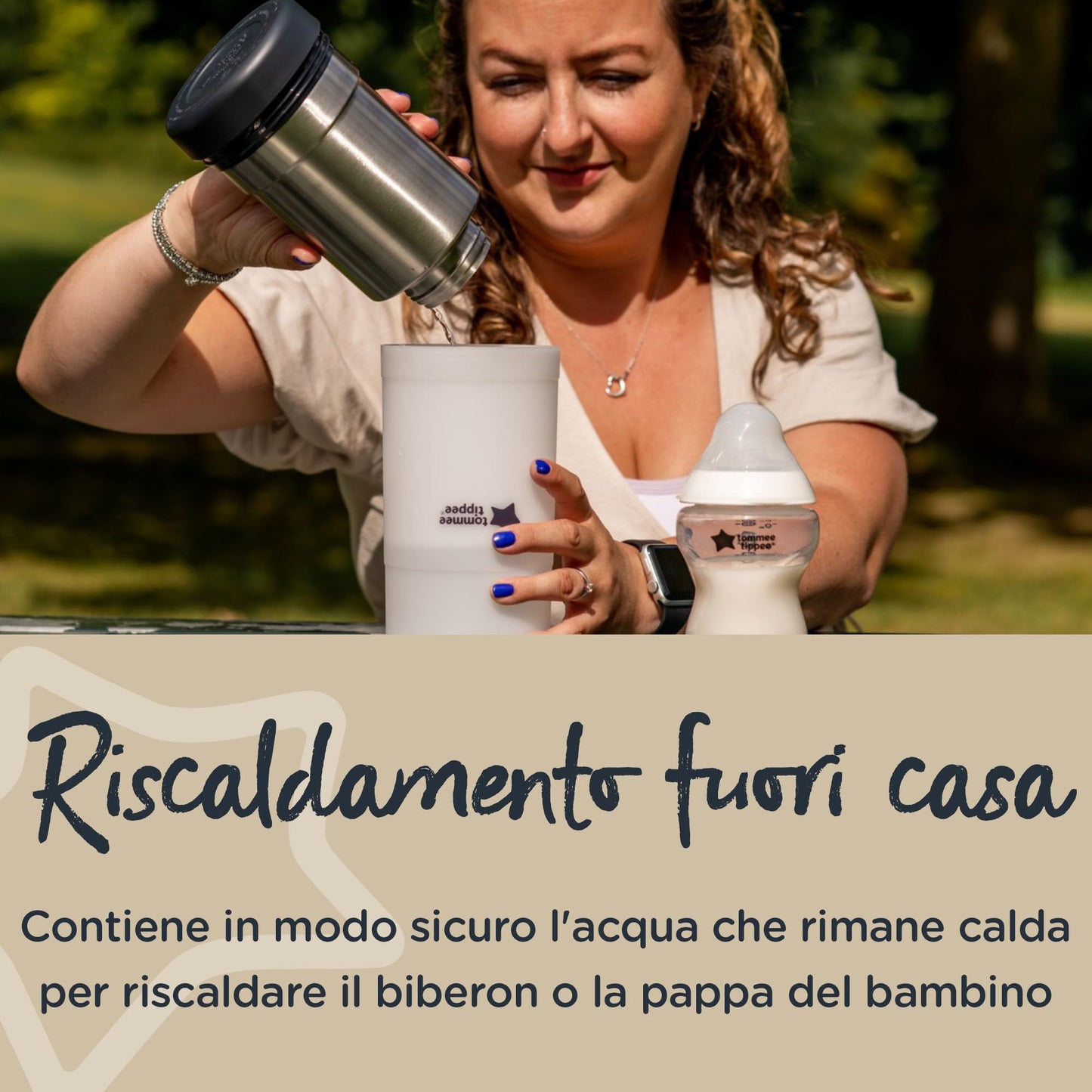 Tommee Tippee Calentador de botellas de viaje, 500 ml, Aislamiento térmico, Sin bisfenol A