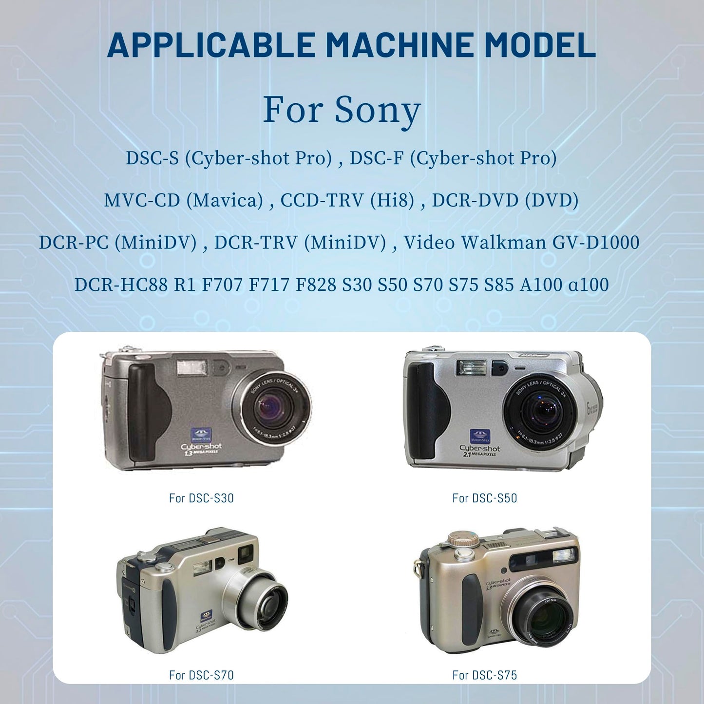 Baterías de Repuesto y Cargador Compatible Sony NP-FM50 NP-FM30 NP-QM50 NP-FM55H Tipo M Paquete de 2