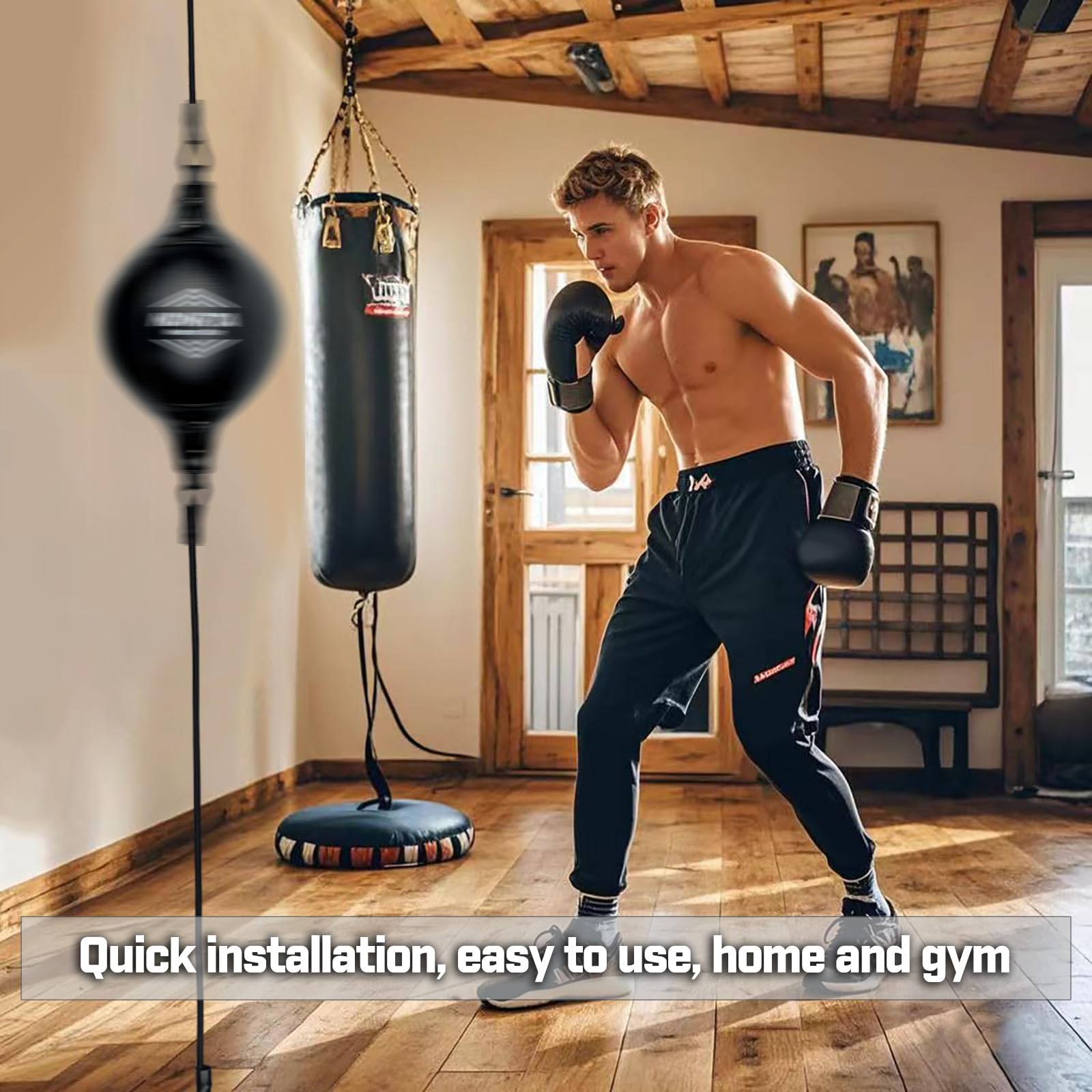 Bolsa de Boxeo de Doble Extremo NDNRTA Clásica Mejorada Duradera para Gimnasio en Casa