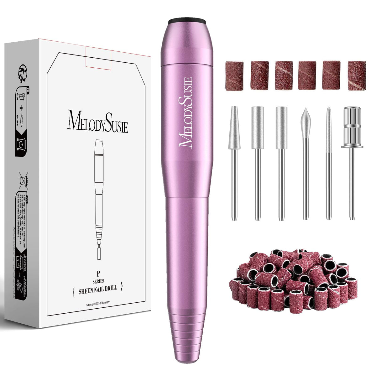 Taladro de Uñas MelodySusie Blanco USB para Preparación Suave