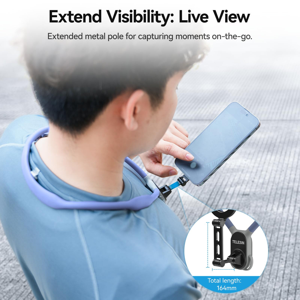Soporte para Teléfono BRDRC Vlog Trípode Magnético Magsafe Negro para Grabación de Video con Manos Libres para iPhone y Android