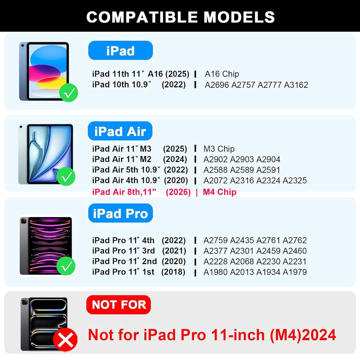 Funda con Teclado Rotación 360° zienstar Plateado Retroiluminado para iPad Air M2/M3/M4