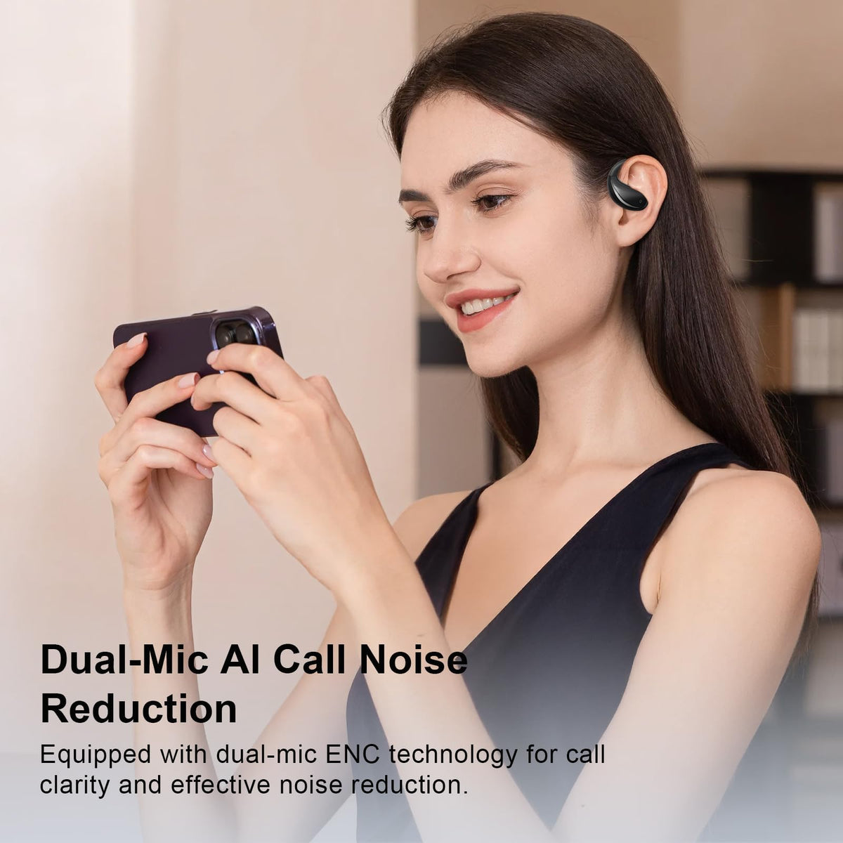 Auriculares Inalámbricos Psadhi Negro Conducción Ósea para Correr y Fitness IPX7 Impermeable