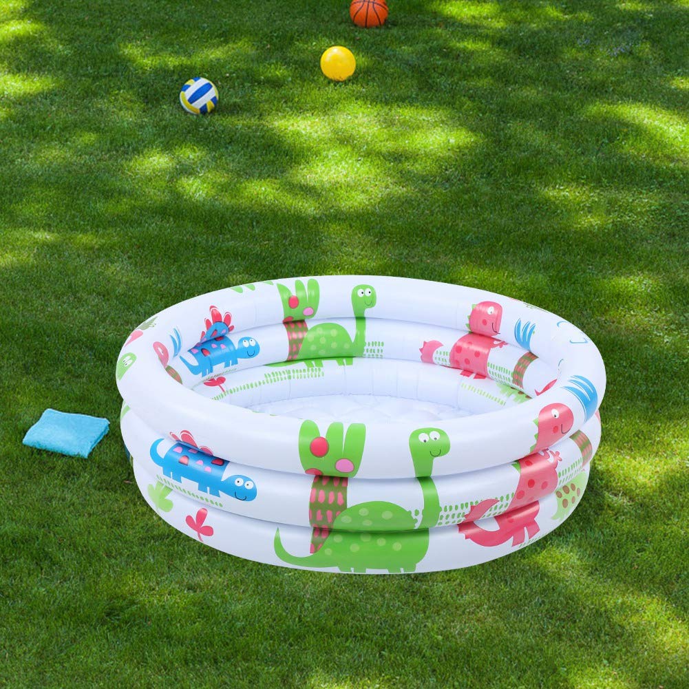 Bañera Inflable para Bebés, Piscina para Bebés, Redondo Impresión Dinosaurio Mini Piscina Piscina Infantil para Niños Piscina de Bomba Pequeña para Bebés para Baño, Sala de Estar