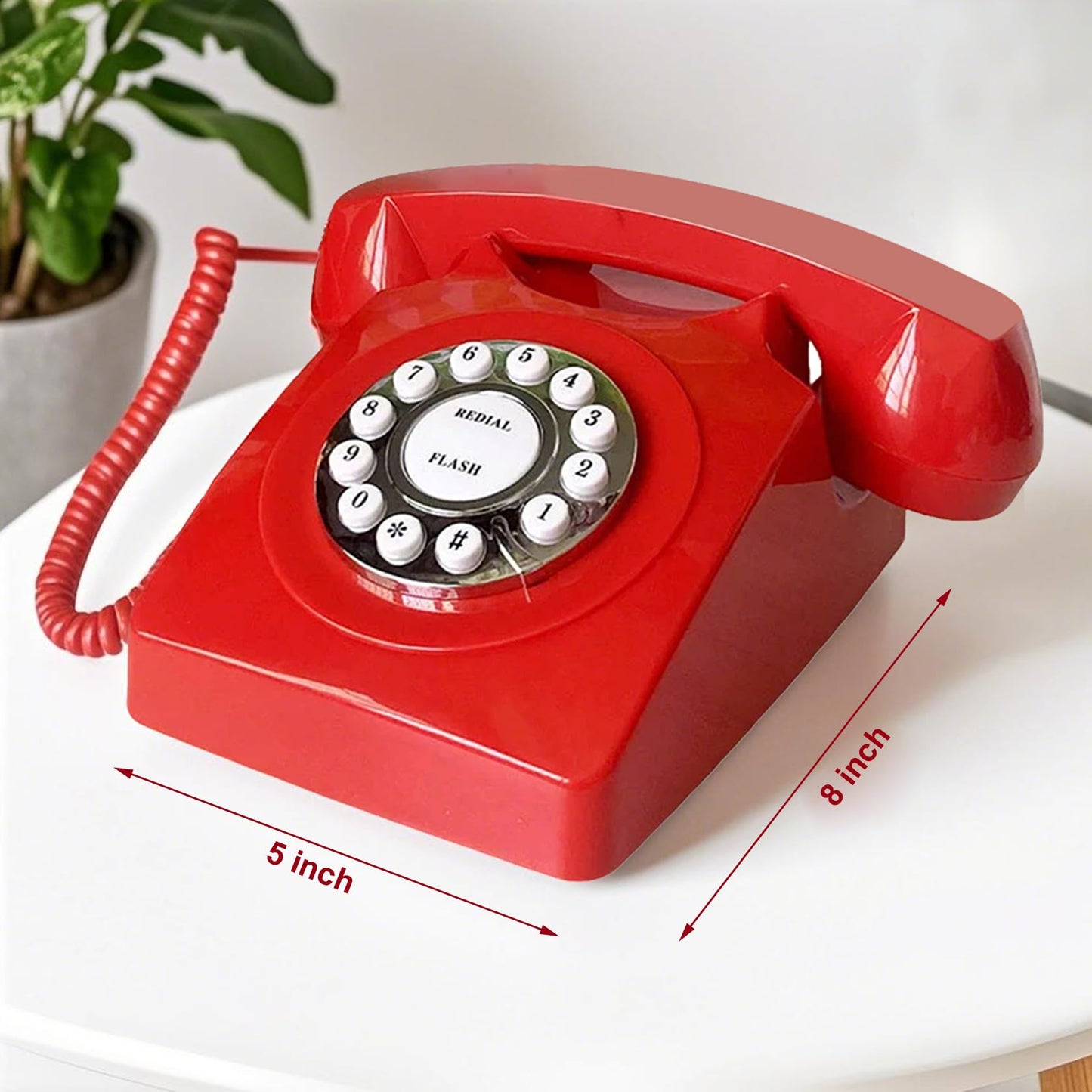 Teléfonos de línea fija para el hogar, TelPal - Teléfono con cable para el hogar, teléfono de escritorio retro, teléfono clásico vintage de estilo antiguo para el hogar, la oficina y el hotel