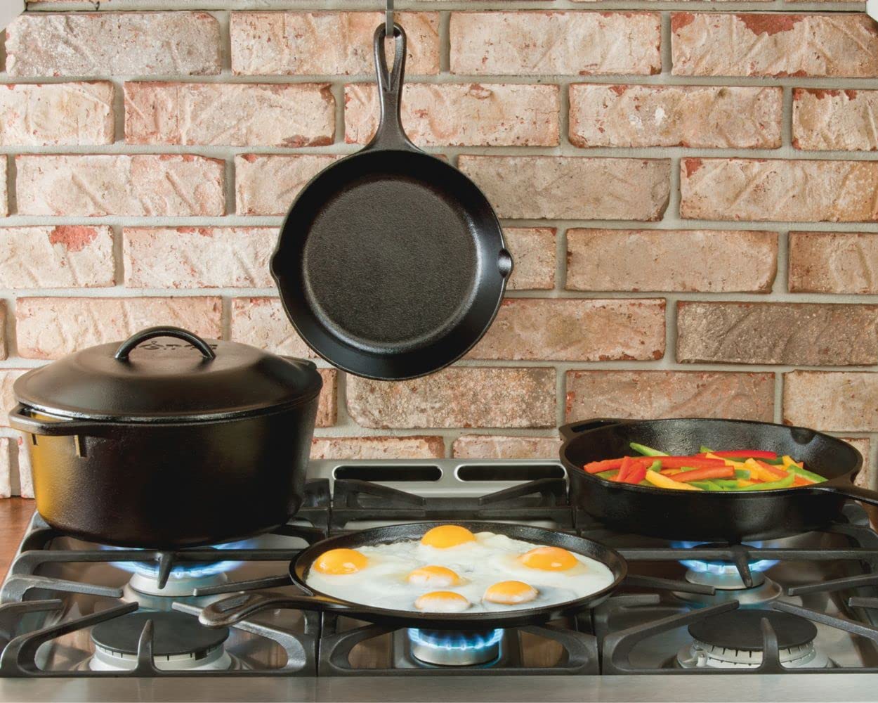 Lodge 5 Qt Vb123, Black, L8Dol3, Quart Cast Iron Dutch Oven. Pre-Seasoned Pot With Lid And Dual Loop Handle, Black