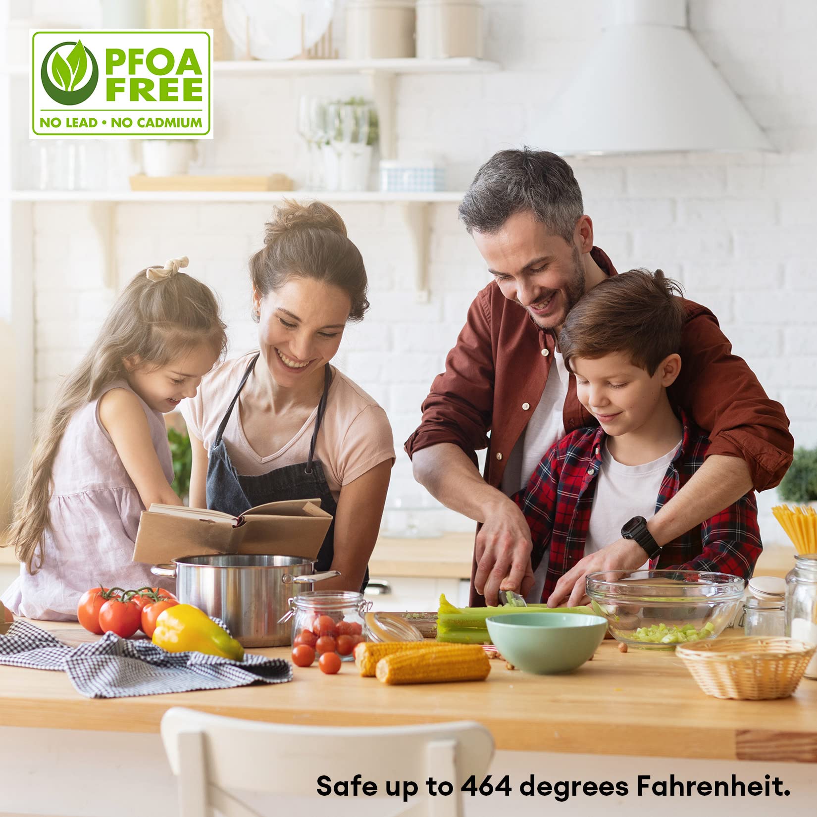 JEETEE Juego de ollas y sartenes de cocina antiadherentes, con revestimiento de granito de inducción, juegos de utensilios de cocina con sartén, cacerola, sartén, sartén, sin PFOA
