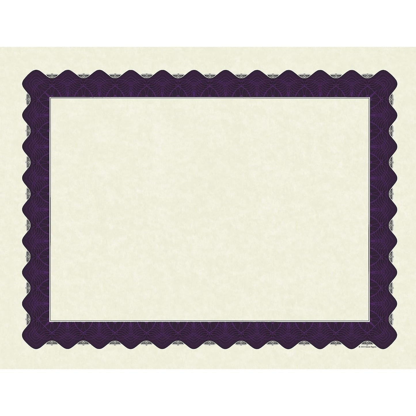 Great Papers! Metallic Purple Border Certificate, 8.5"x11", 100 Count (961021)