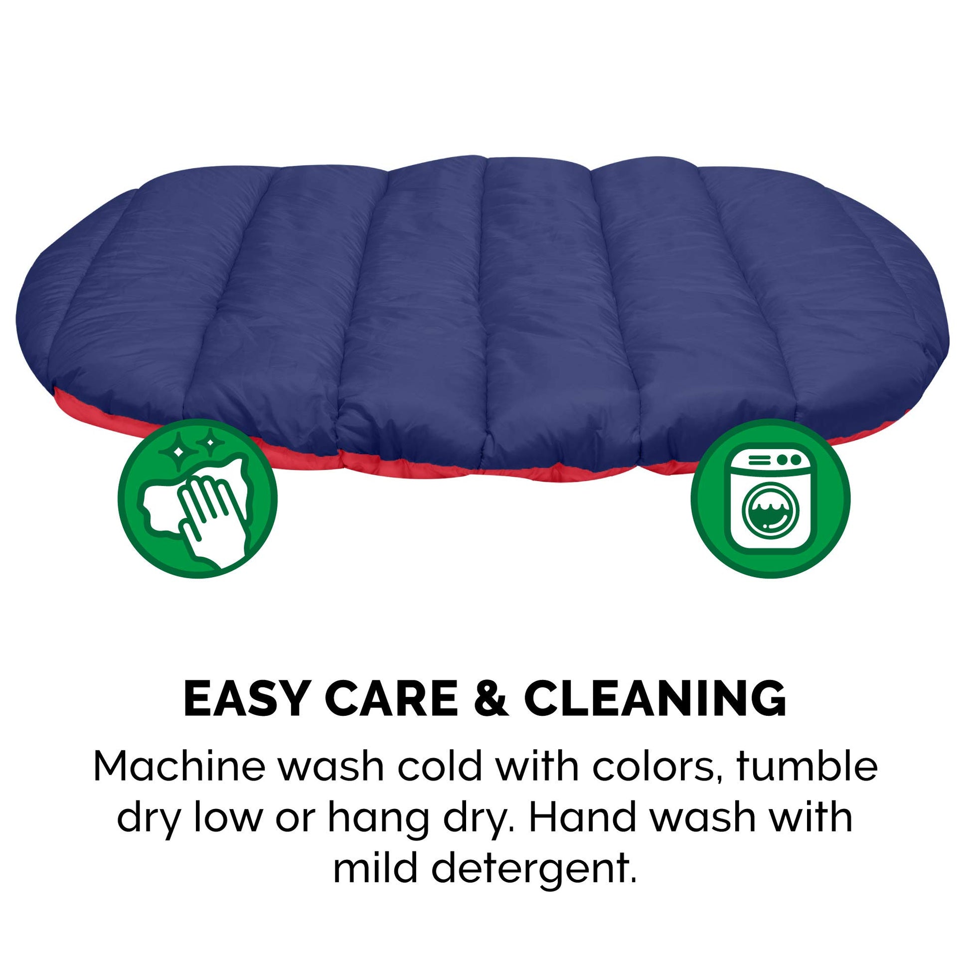 Cama para Perro Furhaven Flame Red True Blue con Almohada de Viaje