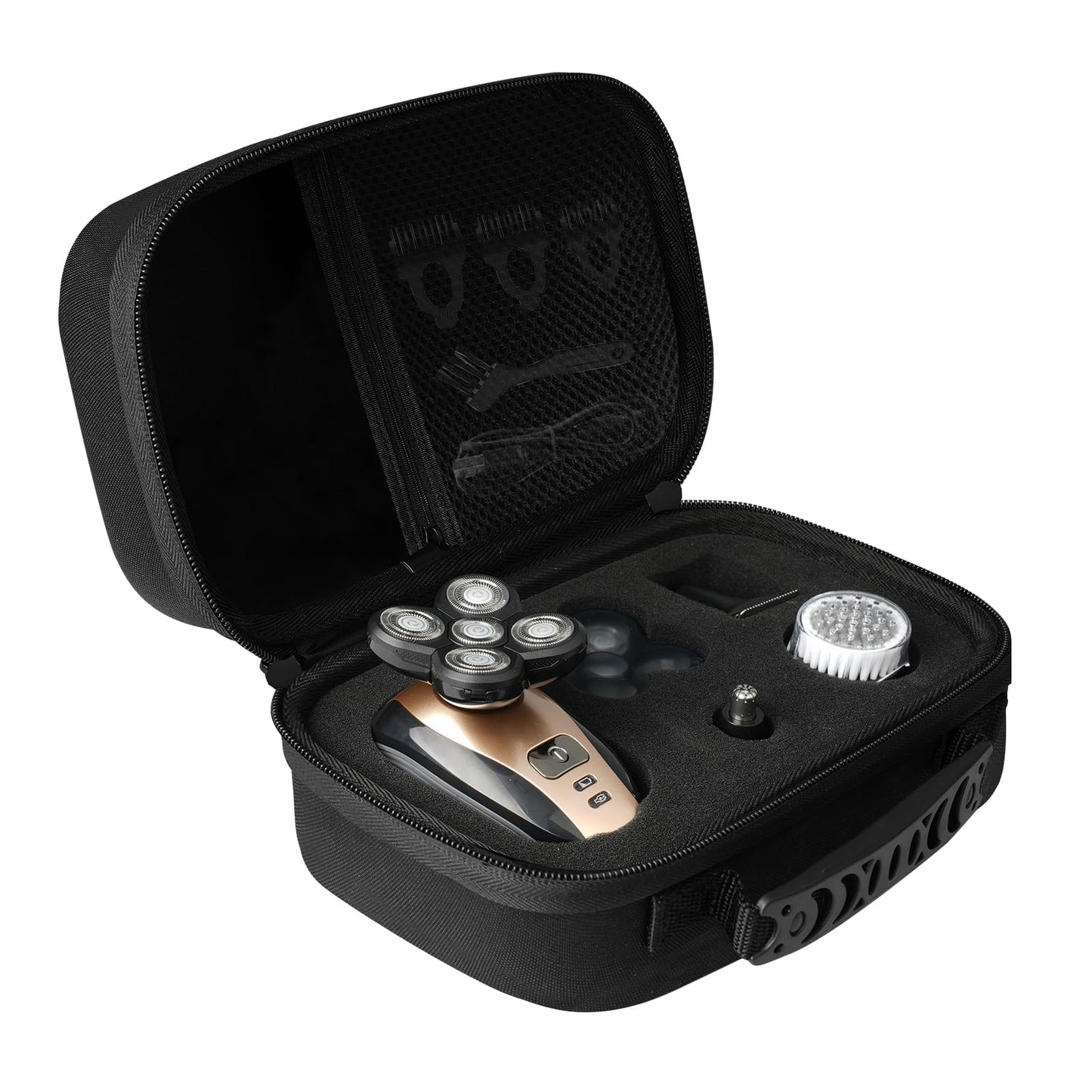 Sarlar - Funda de viaje compatible con la afeitadora Freebird FlexSeries, bolsa de almacenamiento protectora para kit de afeitado de pelo eléctrico Freebird, inserciones de espuma personalizables,