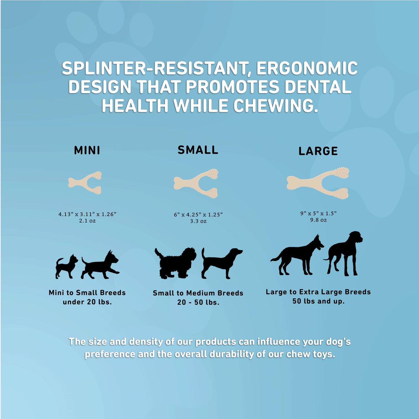 BetterBone - Juguetes masticables para perros totalmente naturales, sin nailon, densidad suave, ideal para masticadores ligeros a moderados, no tóxicos, promueve la salud dental, resistente a las