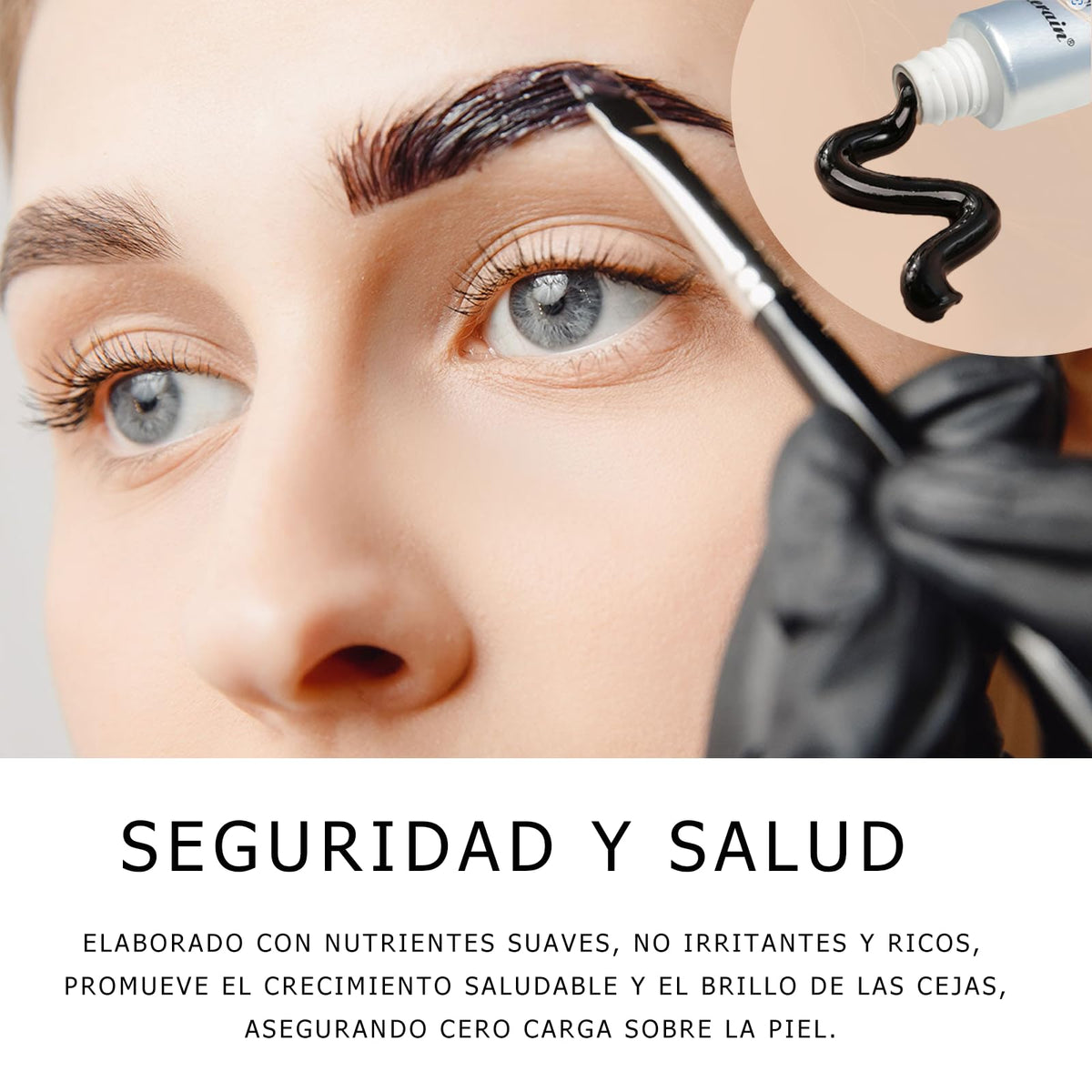 10 Piezas Lifting de Pestañas Kit, Kit de Laminado de Cejas, 2 En 1 Lash Lifting de Pestañas, Crea Cejas Más Gruesas y Duraderas, Rizador de Pestañas Permanente para uso en Salón de Belleza. (Negro)