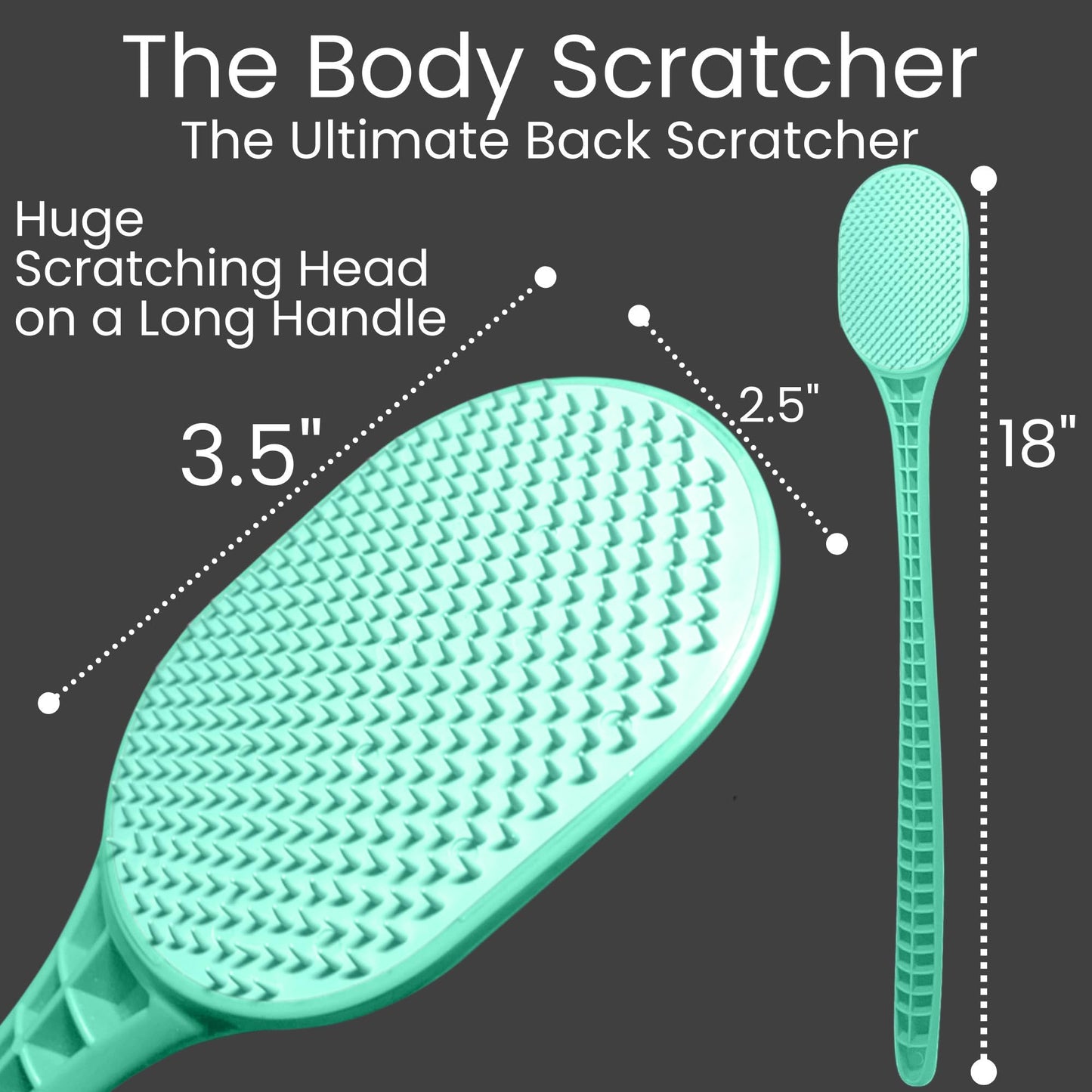 Rascador de Espalda Body Scratcher Largo Resistente con Cabezas Intercambiables