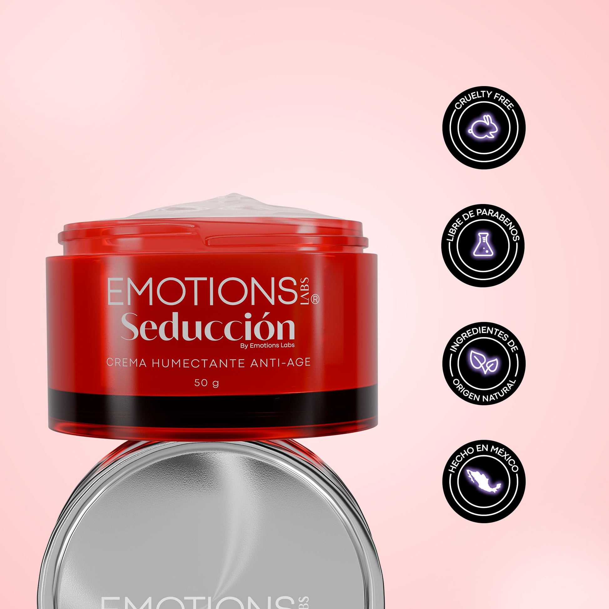 Emotions Labs | Crema Facial en Gel Antiarrugas | Hidratante con Ácido Hialurónico, Niacinamida, Escualeno y Extracto de Sauce Gatillo | Para Piel con Líneas de Expresión | Uso Día y Noche | Contenido 70g