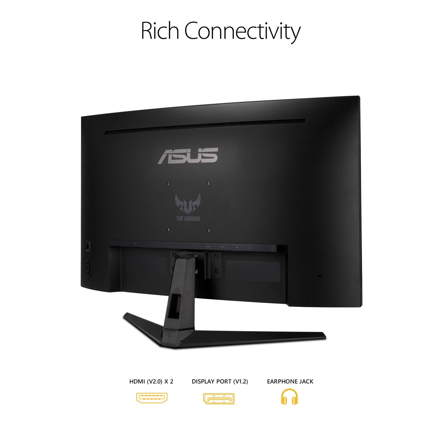 Asus Monitor gamer VG32VQ1B, 31.5" WQHD, 165 Hz, 1 ms, FreeSync Premium/ Adaptive-sync, Extreme Low Motion Blur, HDR10, HDMI, DisplayPort
