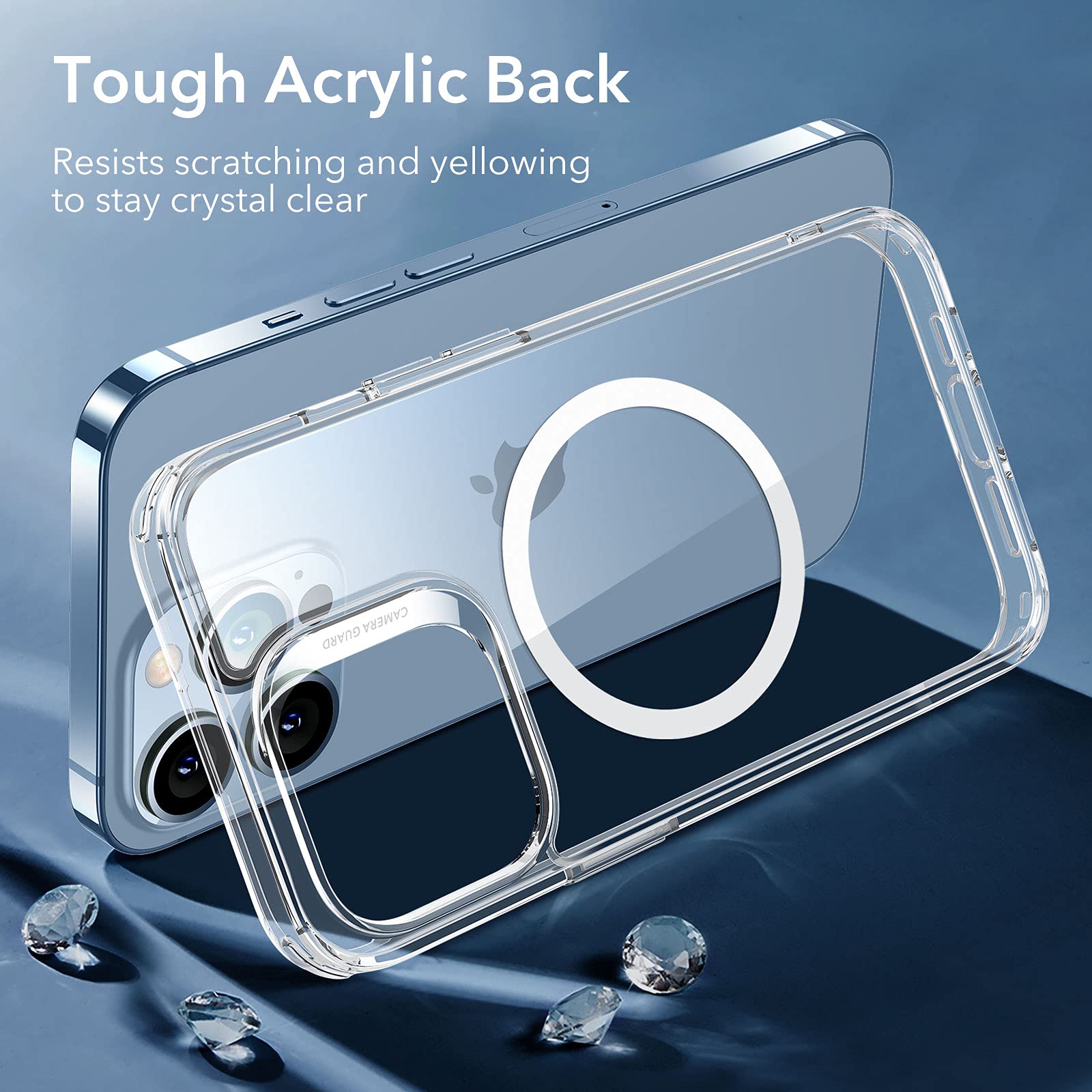 Funda Híbrida ESR Transparente con HaloLock y Protección Reforzada para iPhone 13 Pro MAX