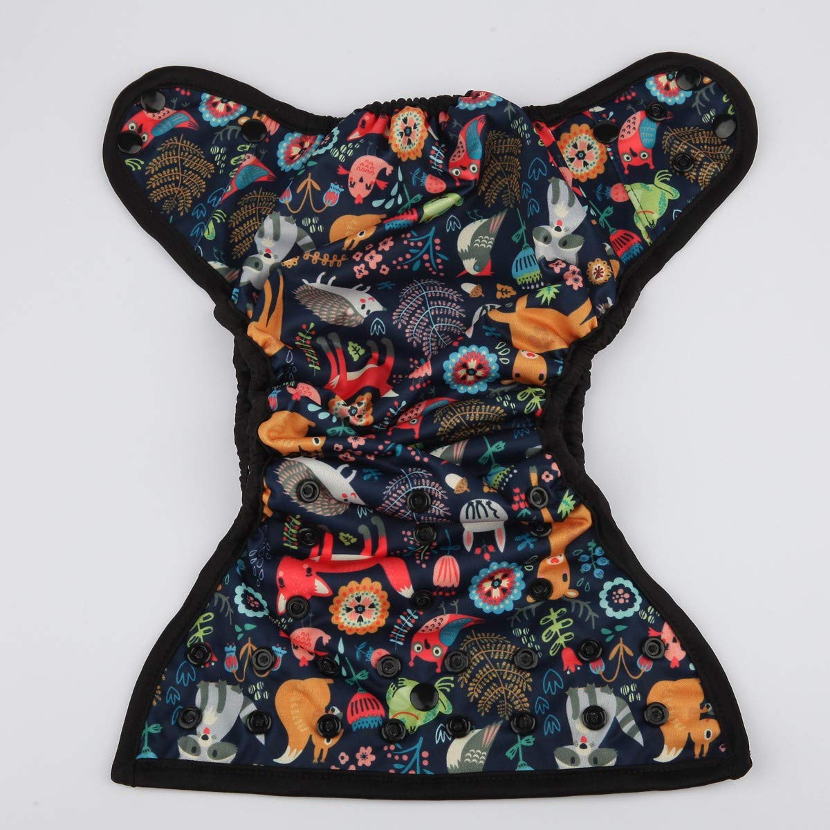 (Fox Rabbit Owl) - Sigzagor Baby Nappy Cover Nappy One Size 3.6kg to 3.6kg (Fox Rabbit Owl)