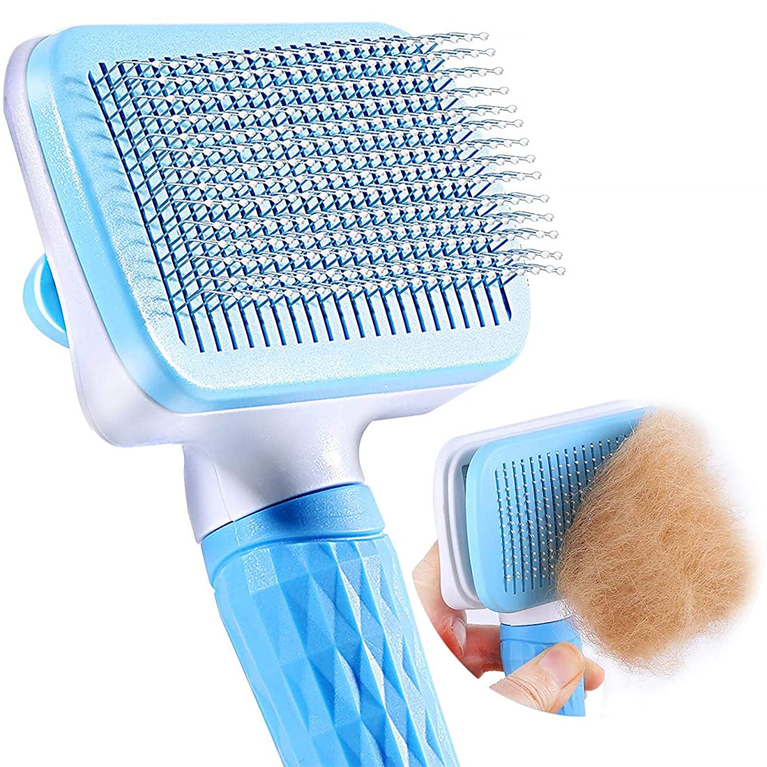 Cepillo Deslanador SINWEDA Azul para Perros y Gatos Pequeños y Medianos