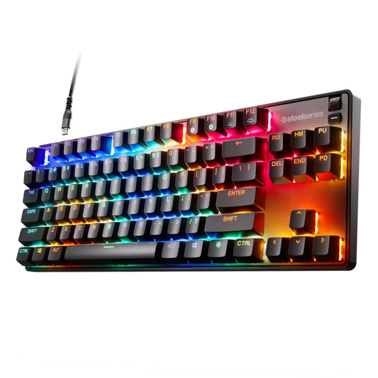 Teclado Óptico Mini SteelSeries Apex 9 Blanco con Intercambio en Caliente para Juegos
