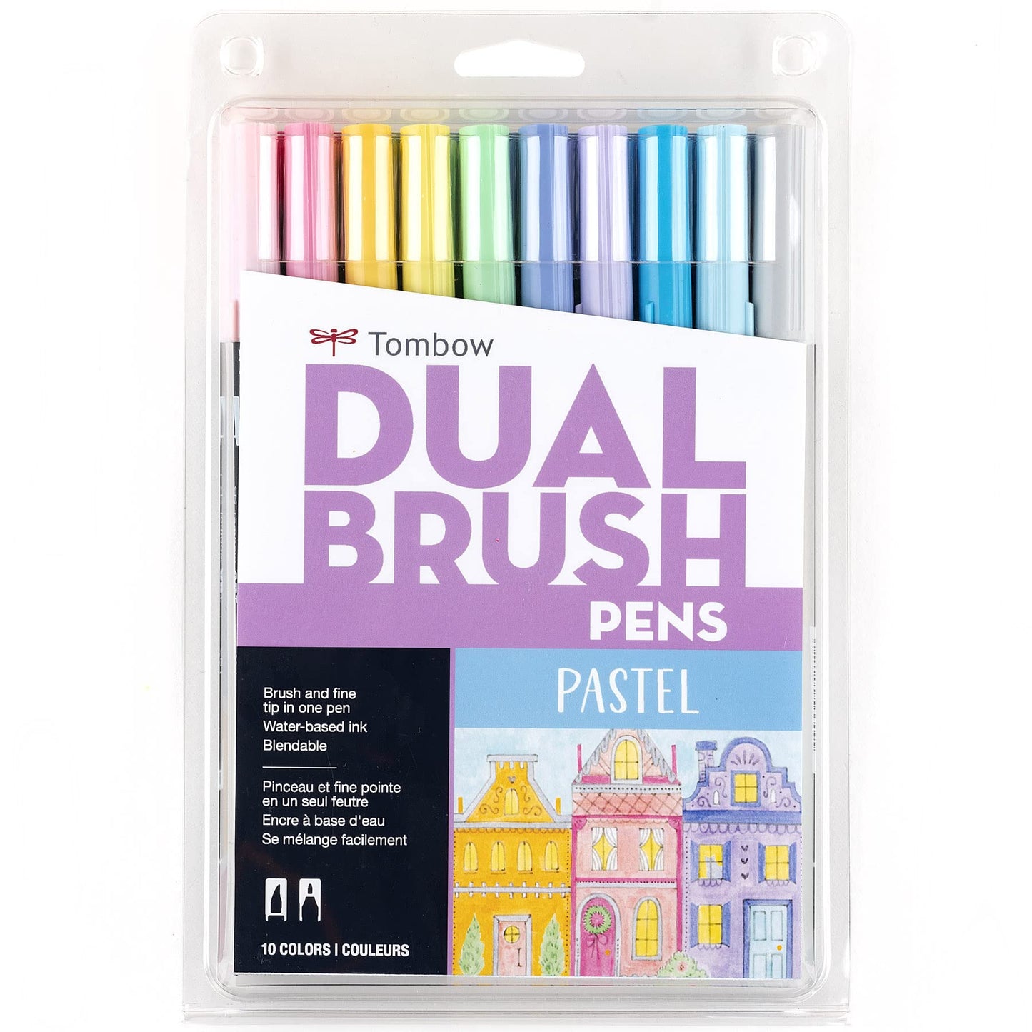 Marcadores Artísticos de Doble Pincel Tombow Pastel Art Deco Brillantes Paquete de 10
