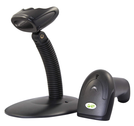 Lector de Códigos de Barra GHIA GSLB1 con Base y Cable USB de 2mts