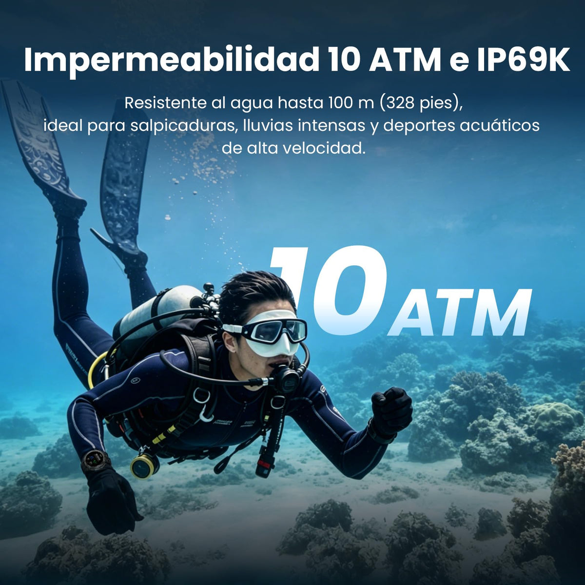 Smartwatch KOSPET Tank T4 Acero GPS Mapa Offline 10 ATM 15 Días Batería