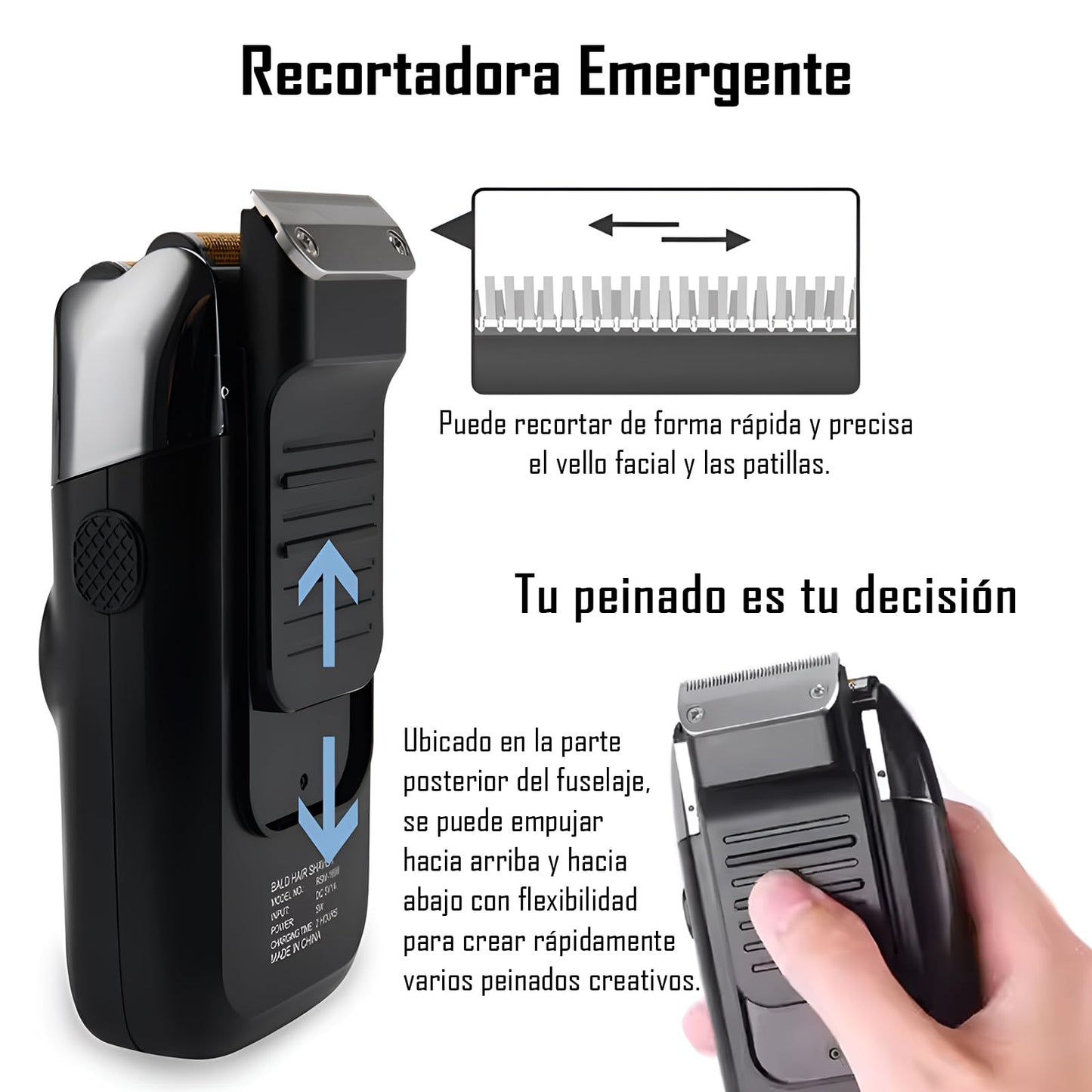 Afeitadora Eléctrica para Hombre,2 en 1 Recortadora de Precisión Inalámbrica,Afeitadora para Hombre Recargable Contra Agua,Red de Cuchillos Ultrafin,Maquina de Afeitar Led el Hogar de Los Hombres