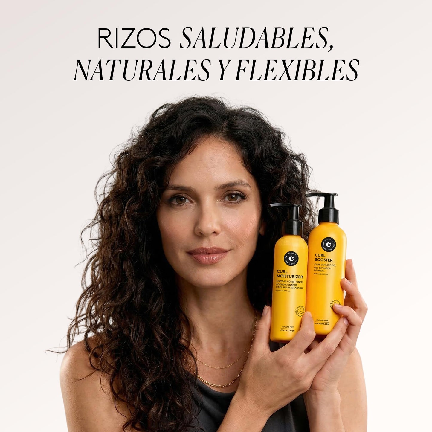 COCUNAT - Método Curly - Moisturizer Leave-in + Curl Booster - Activador de Rizos - Hidrata, Nutre, Fortalece, Elimina el frizz y Desenreda - 250ml+150ml