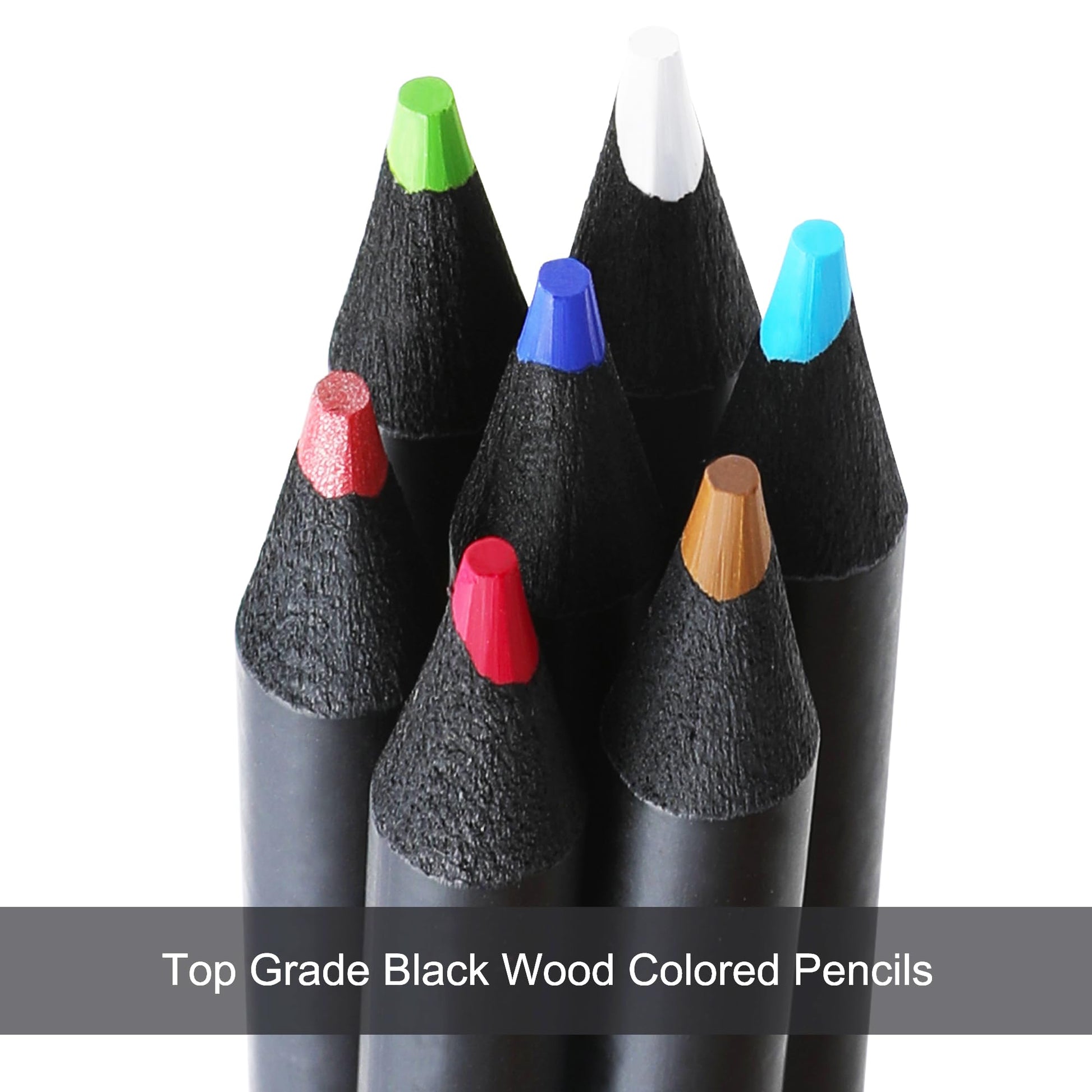 HIFORNY - Lápices de Colores Edición Negra Premium para Colorear Adultos - 72 Lápices de Colores con Pigmentos Suaves, Núcleo Suave para Artistas, Suministros de Arte para Dibujo para Adultos