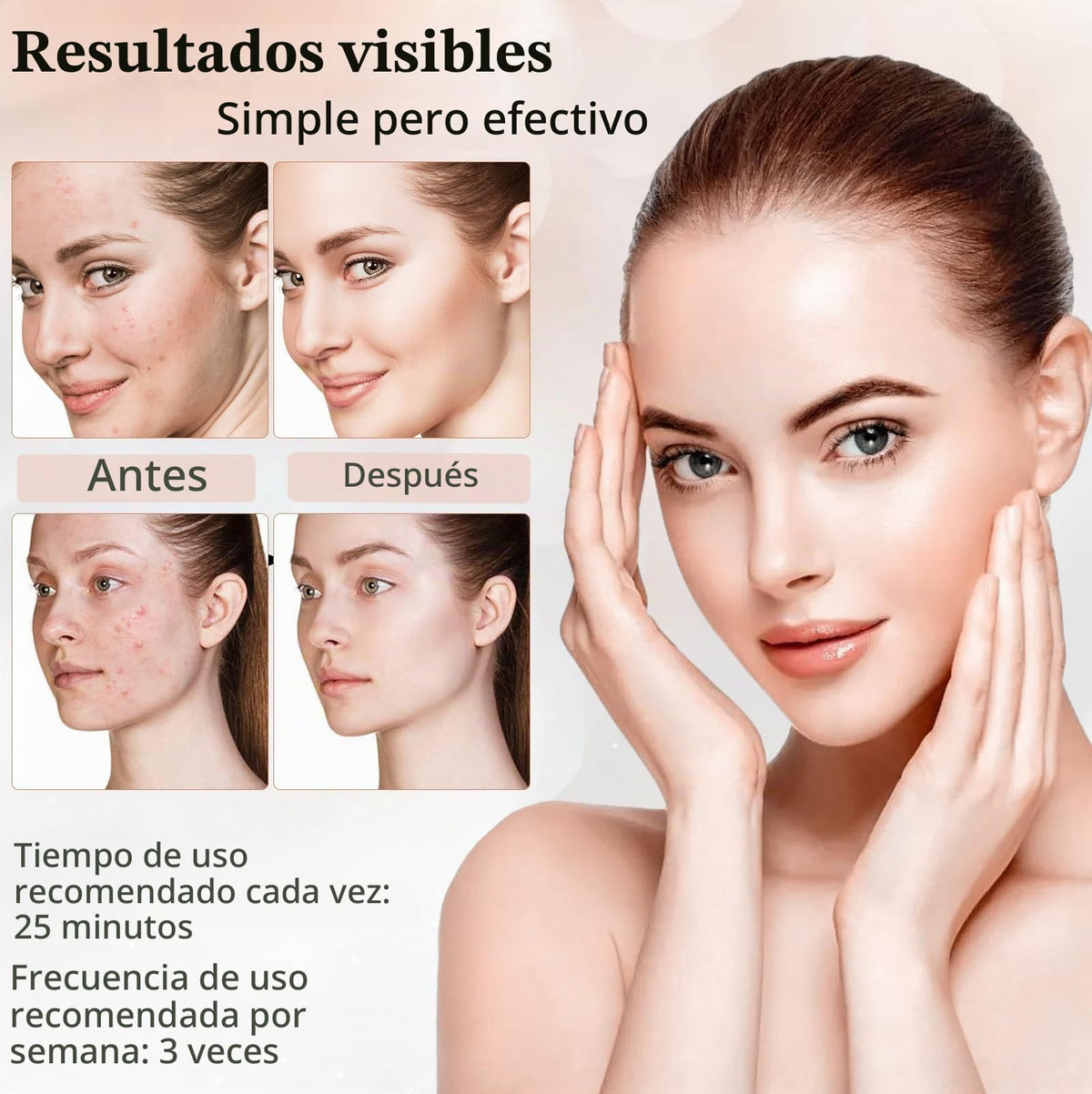 Mascara LED Facial de 7 Colores con Control Remoto para Cara y Cuello