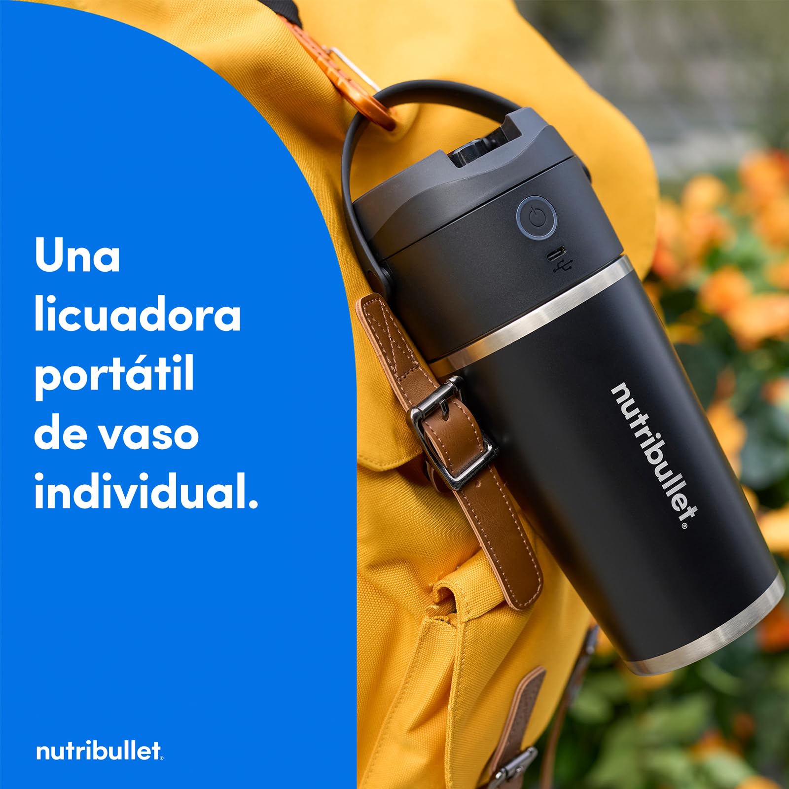 Licuadora Portátil Nutribullet Flip Blanca Compacta