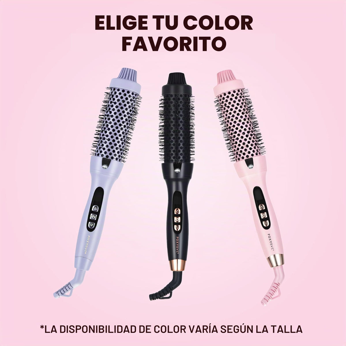 Cepillo Redondo Caliente FoxyBae Rubor de Cerámica 3,8 Cm Multiestilizador para Rizar y Alisar