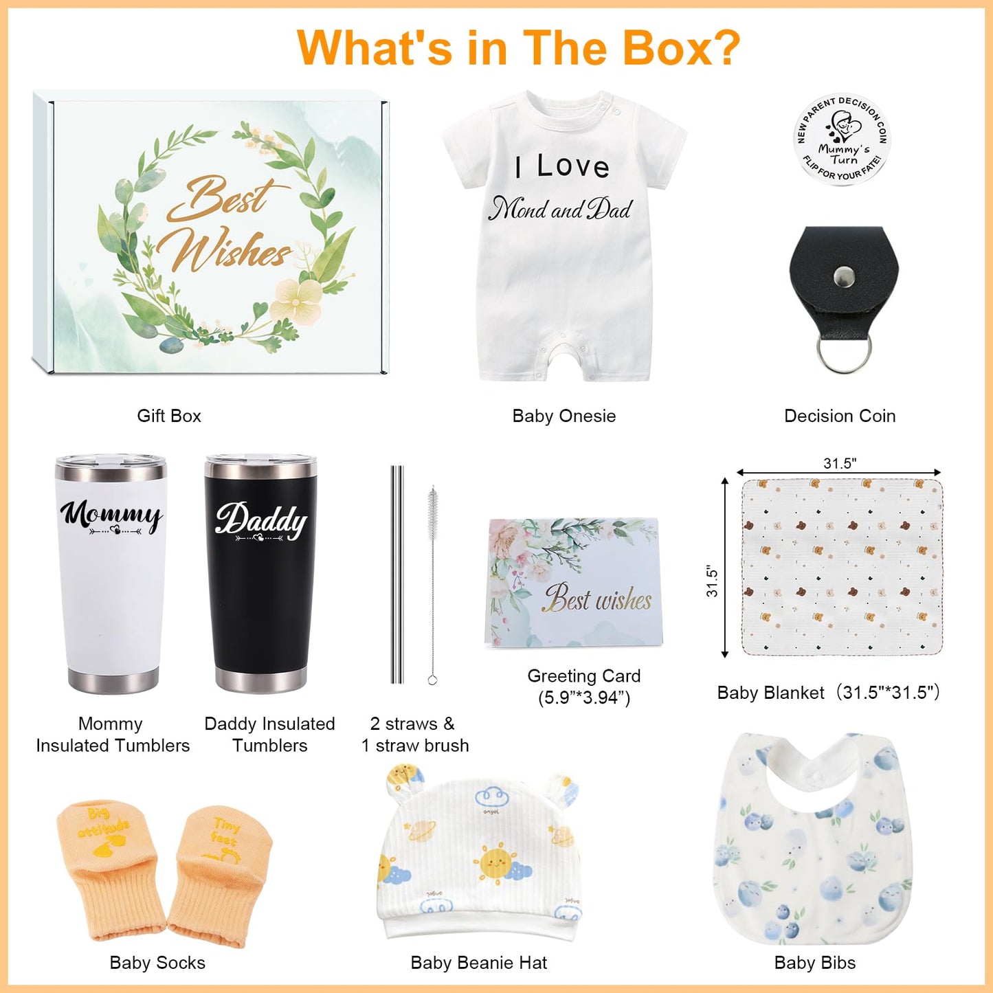 Regalos únicos para madres para mujeres, regalos únicos de baby shower para nuevos padres, regalos de revelación de género para madres por primera vez, esperando que los padres sean