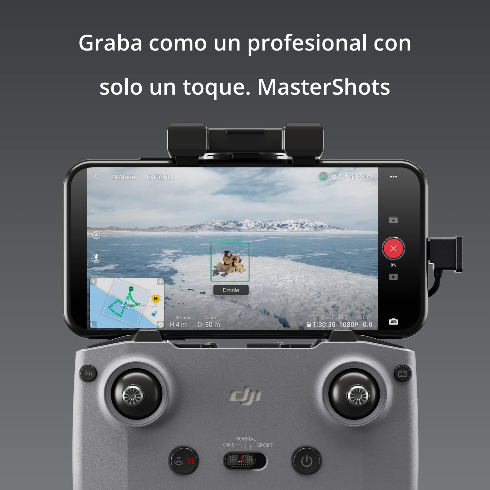 DJI Air 2S Fly More Combo- Drone, Quadcopter, 3 Ejes Gimbal con Cámara, Vídeo en 5.4K, Sensor CMOS de 1 Pulgada, Detección de obstáculos en 4 direcciones, MasterShots, Gris