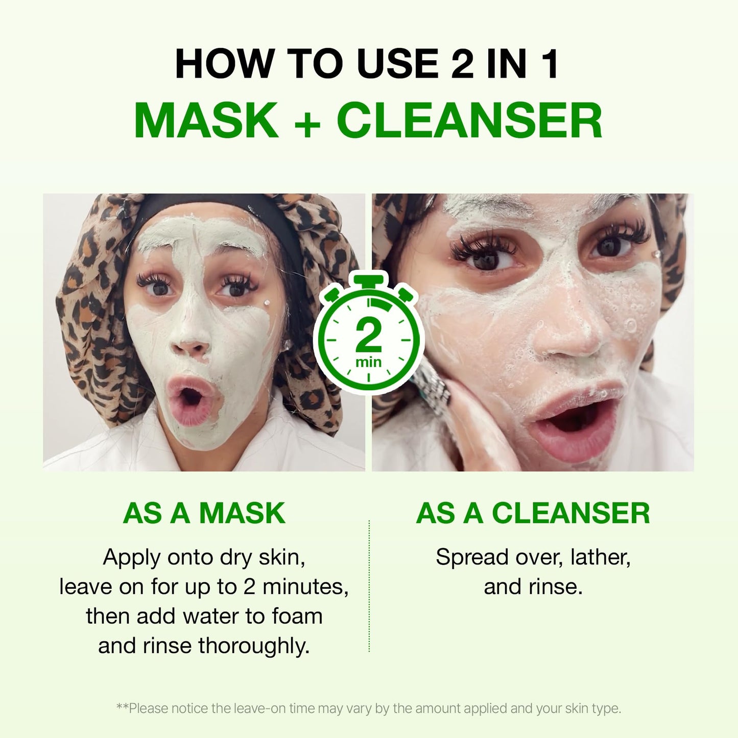 BSVI FULLY Green Tomato Clay Mask Cleanser, Pore Purifying with 49% Green Tomato Extract, Sebum & Clogged Pore Care, Exfoliation, Fragrance-Free, Vegan & Dermatologically Tested, 4.05 fl.oz