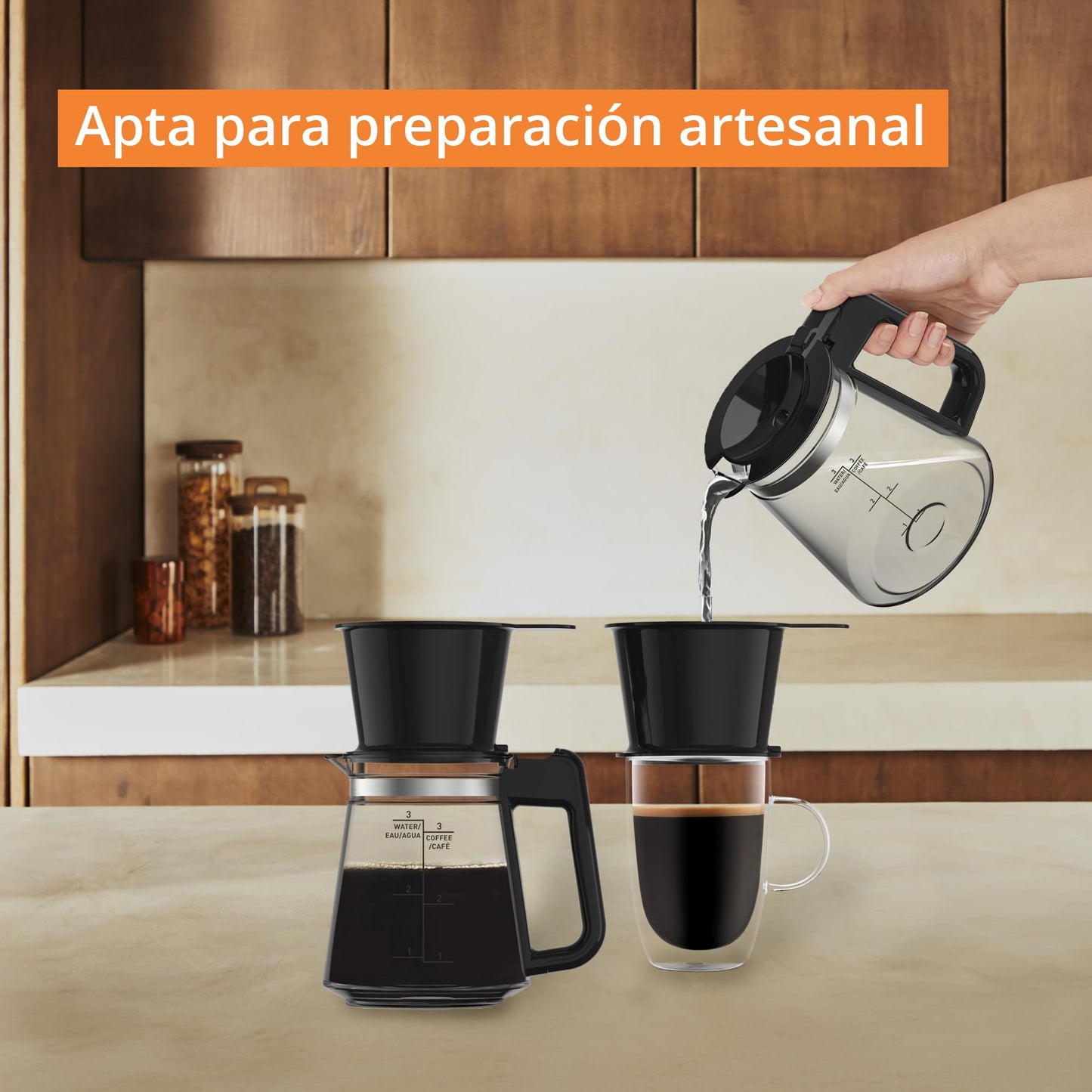 Cafetera de Filtro KRUPS Simply Brew 4 en 1 Plata con Filtro Permanente y Goteador