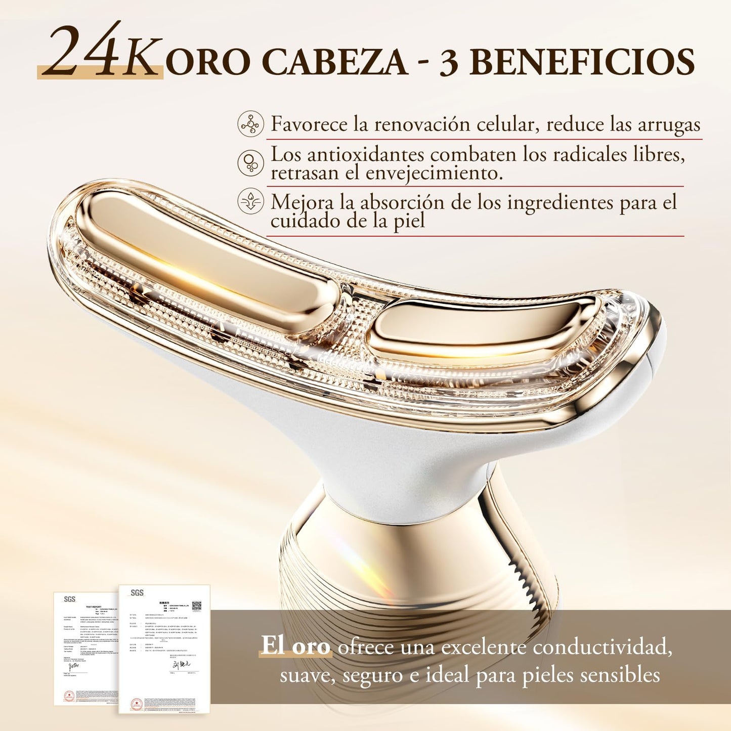 ANLAN Radiofrecuencia Facial y Cuello para Antiarrugas, Masajeador Facial Reafirmante, Lifting Anti-envejecimiento con Modo RF LED EMS