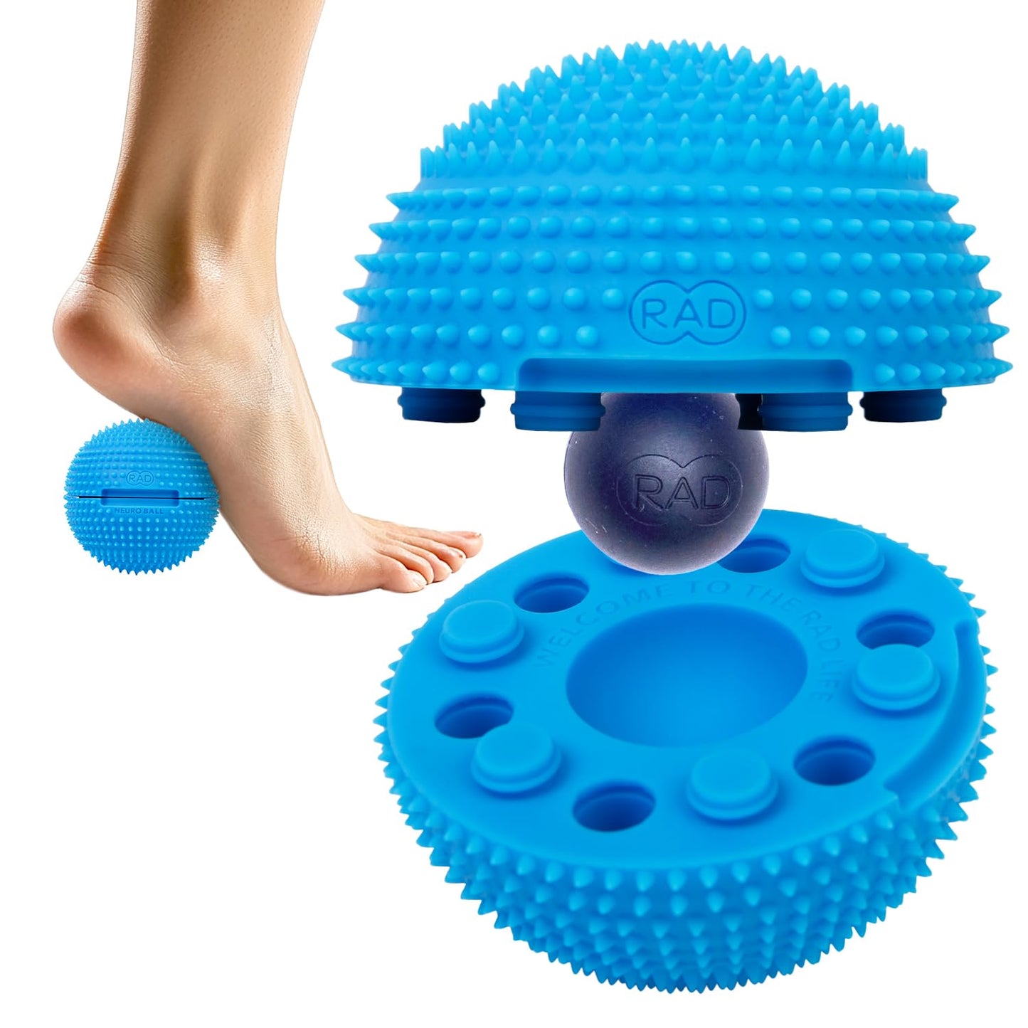 Rodillo de Pie Neuro Ball Texturizado para Movilidad y Liberación Miofascial