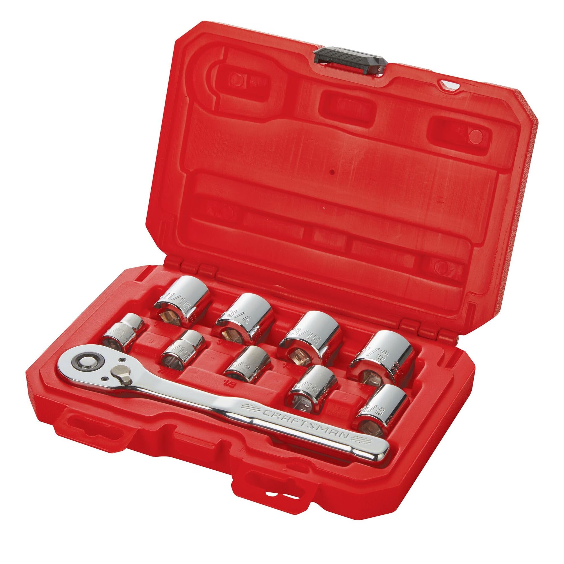 CRAFTSMAN - Juego de herramientas mecánicas, SAE, unidad de 3/8 pulgadas, 10 piezas (CMMT34563)