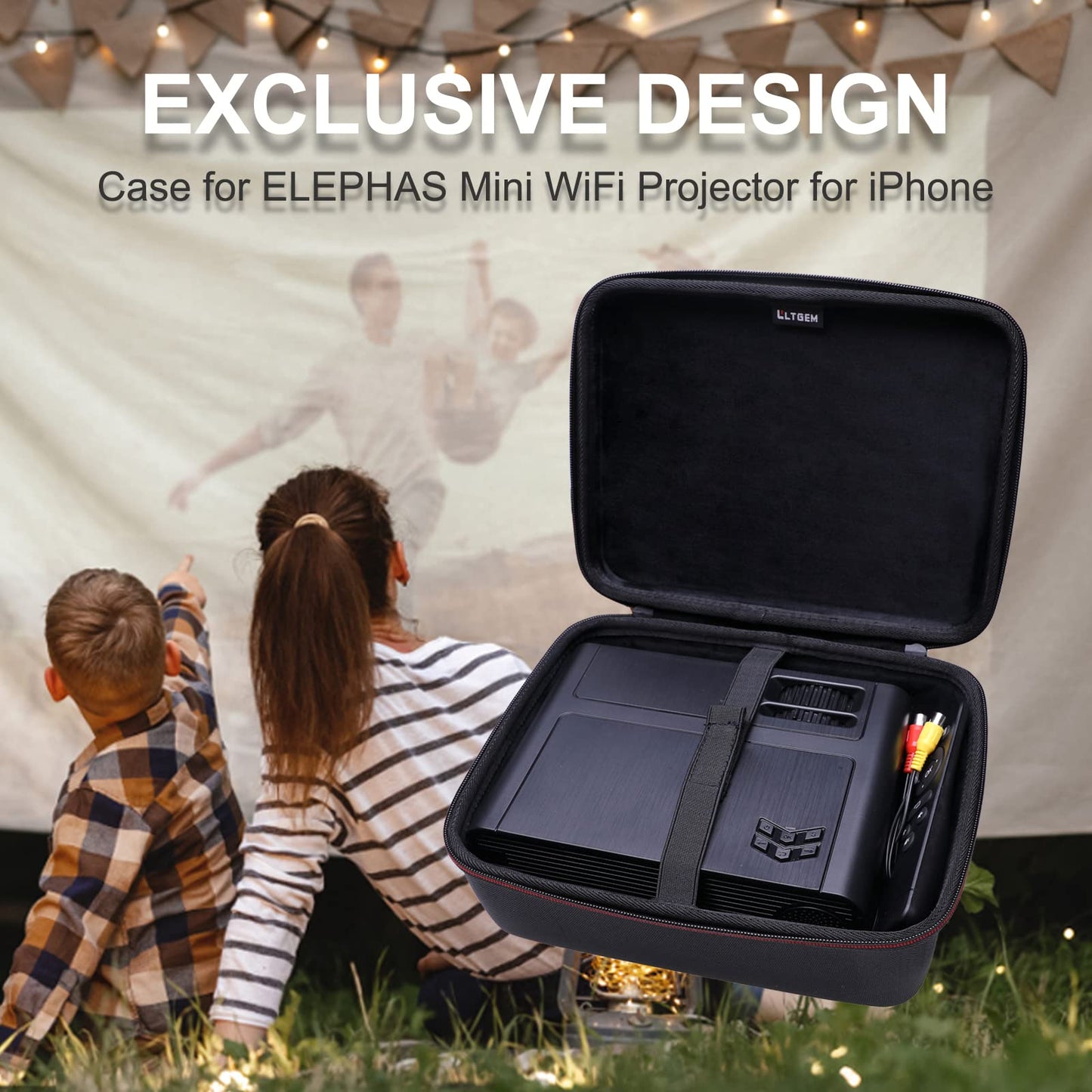 LTGEM - Funda para proyector compatible con ELEPHAS BL128 Mini proyector 2024 actualizado (interior: 9.8 x 7 x 3.5 pulgadas), solo funda