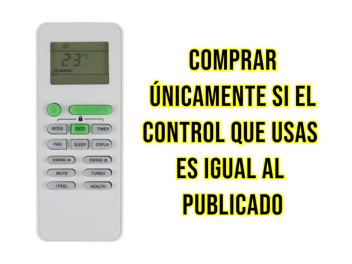 Control Remoto Compatible con Daewoo TCL Aire Acondicionado Freyven