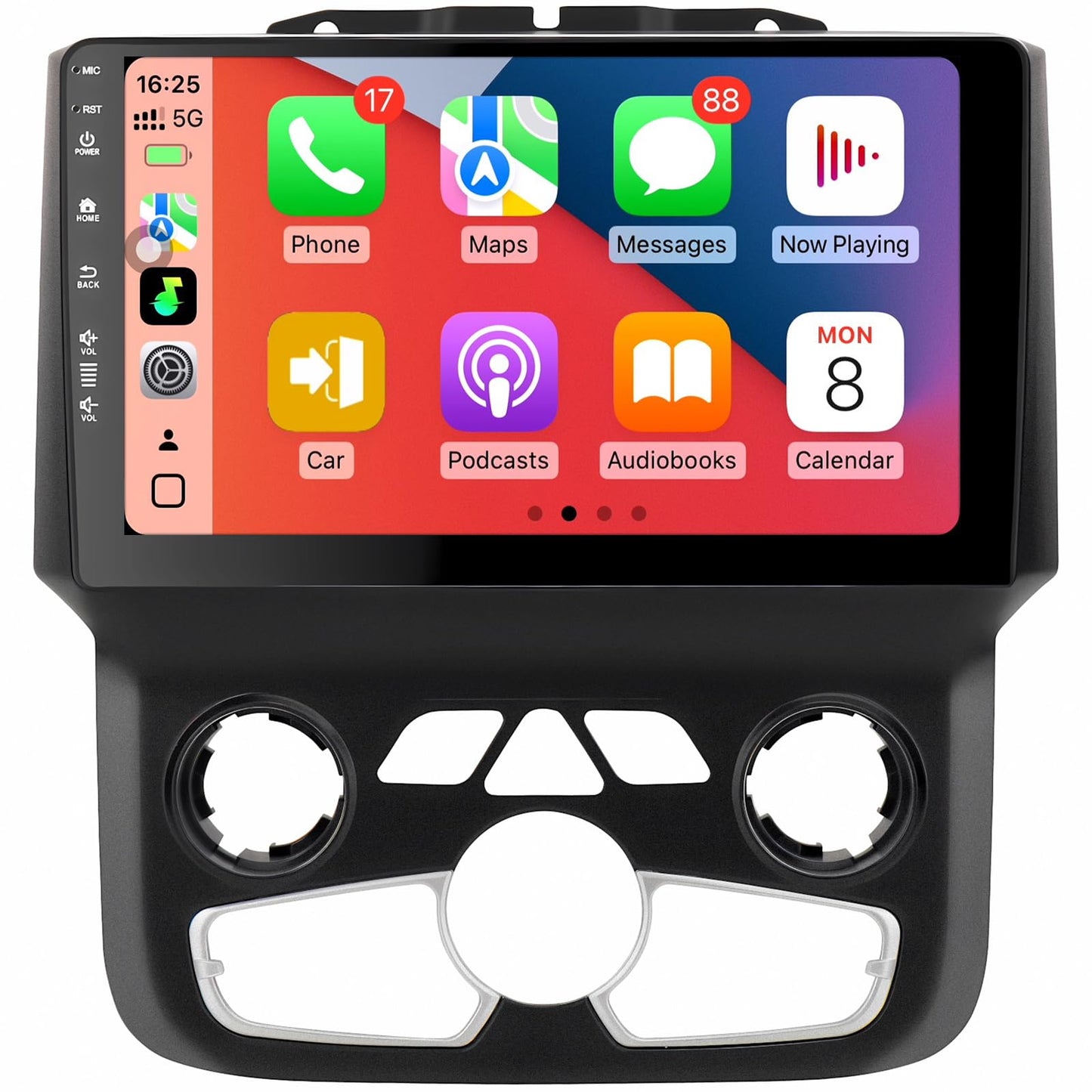 Estéreo de coche QLED Android 13 de 9 pulgadas para Dodge RAM 1500 2500 3500 2013-2018 IPS visualización táctil Radio de coche con Carplay y Android Auto Support Cámara de copia de seguridad GPS FM BT