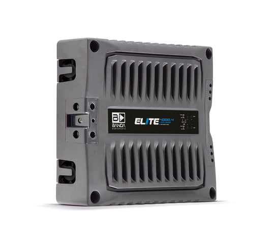 BANDA Audioparts ELITE4000.42OHMS 4 canales 1000 vatios máximo @ 2 ohmios amplificador de audio para coche con filtro de paso alto y filtro de paso bajo, negro - 4000.42OHM