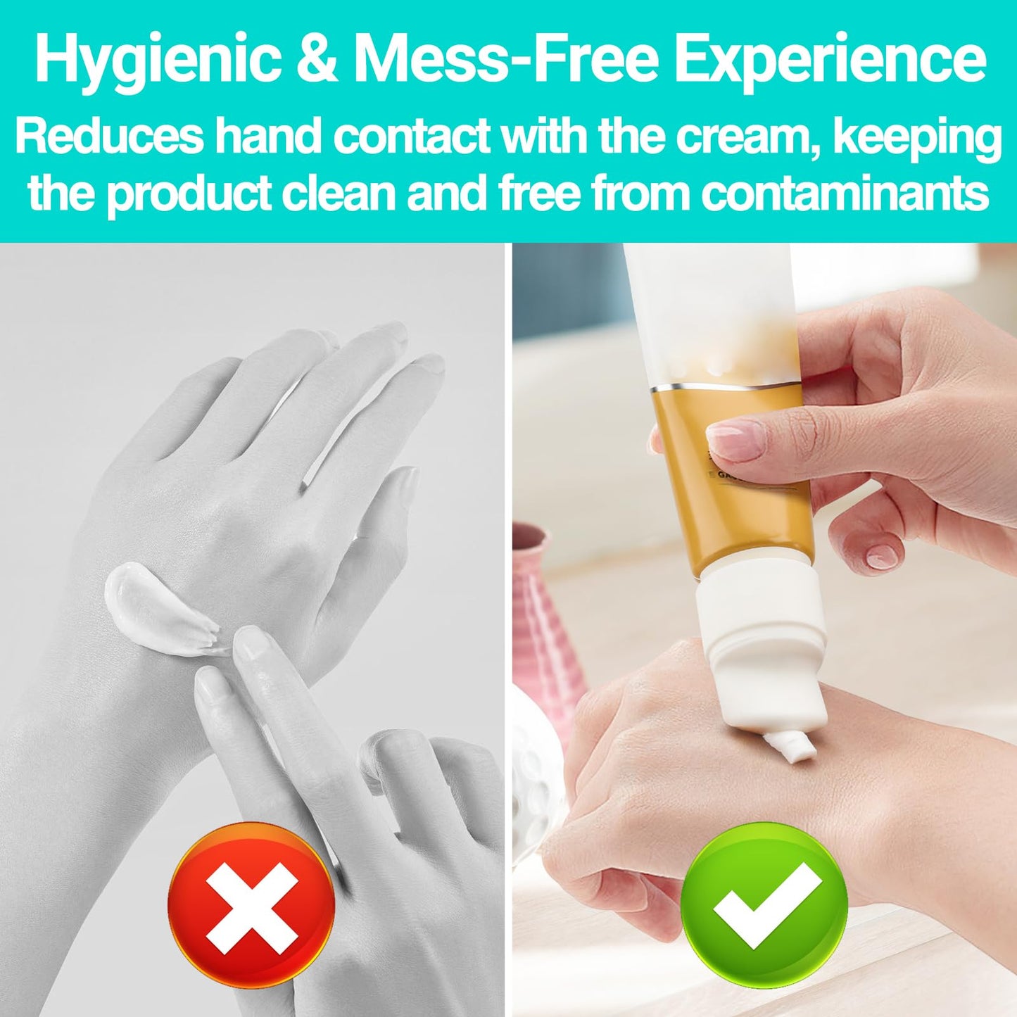 Tilcare Aplicador De Crema Para Pañales: Espátula Universal Para Todos Los Tubos, Espátula Para Pañal Y Trasero De Bebé Sin Bpa, Espátula Mejorada Para Crema Para Pañal, Aplicador De Crema Para Dermat